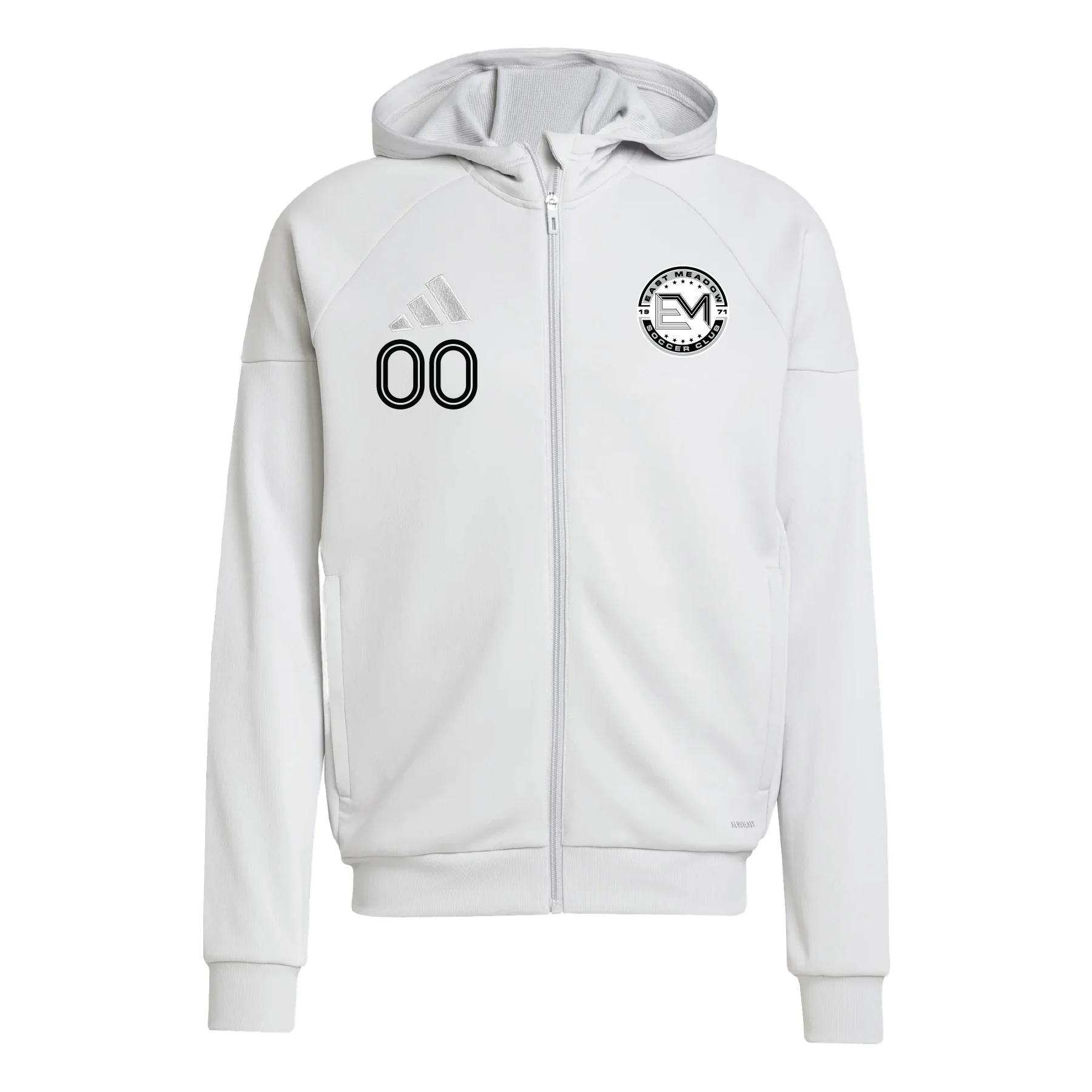 EMSC Competitive adidas Tiro 25 Full-Zip Hoodie Light Grey