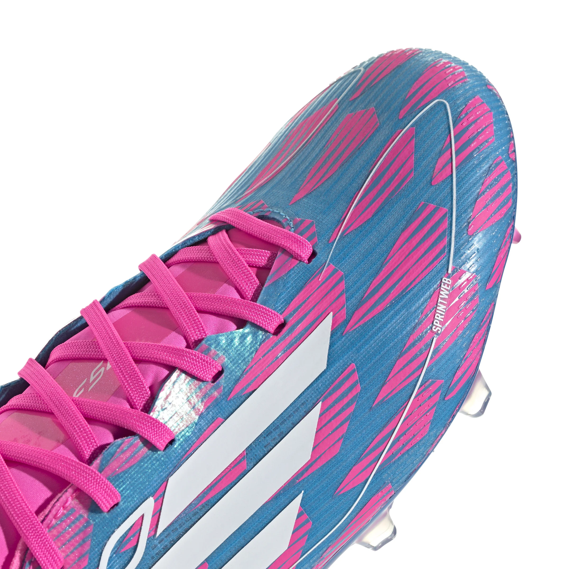 adidas F50 Pro FG Firm Ground Soccer Cleat 	 Solar Blue/ White/ SolarPink - Image 6