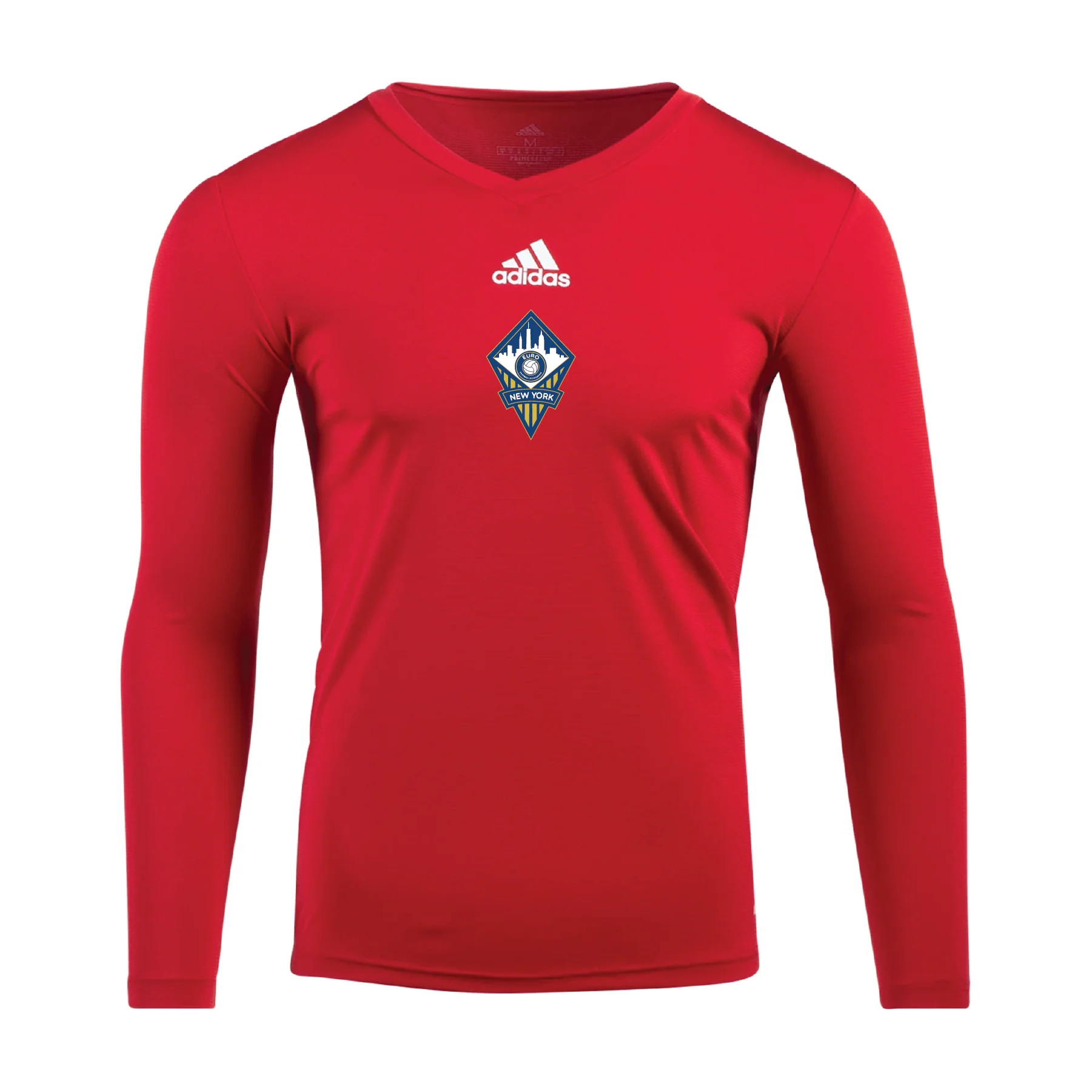 FA Euro New York MLS Next adidas Base Compression Tee Red