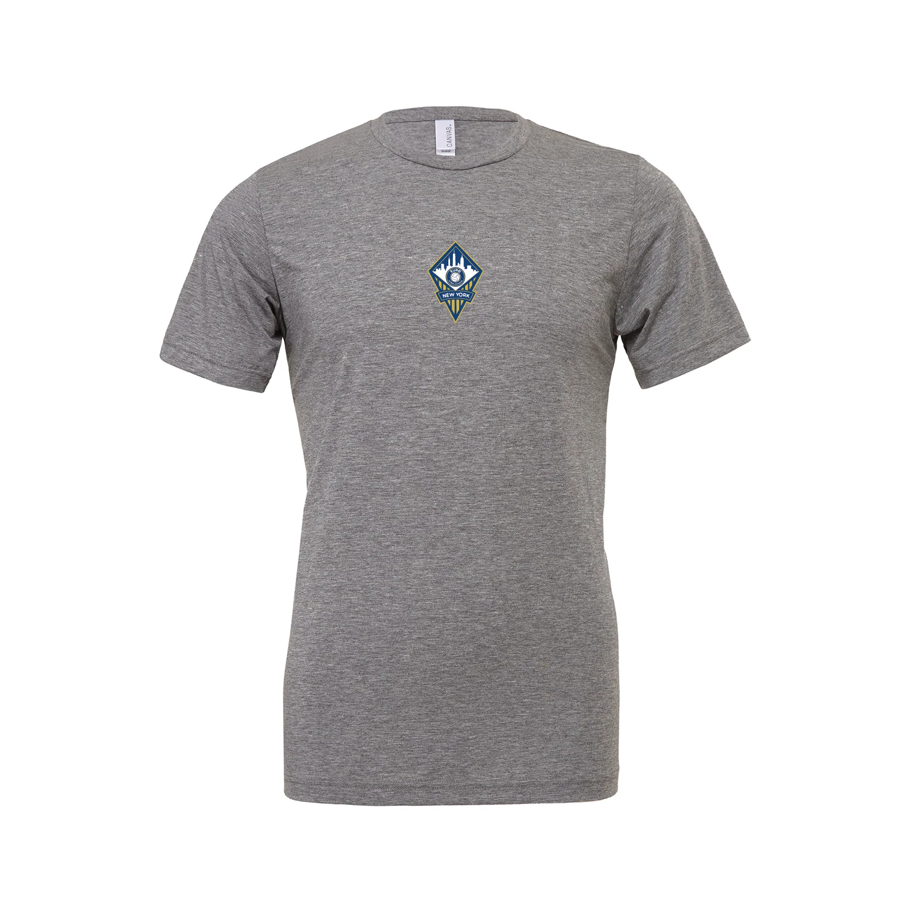 FA Euro New York FAN (Patch) Bella + Canvas Short Sleeve Triblend T-Shirt Grey
