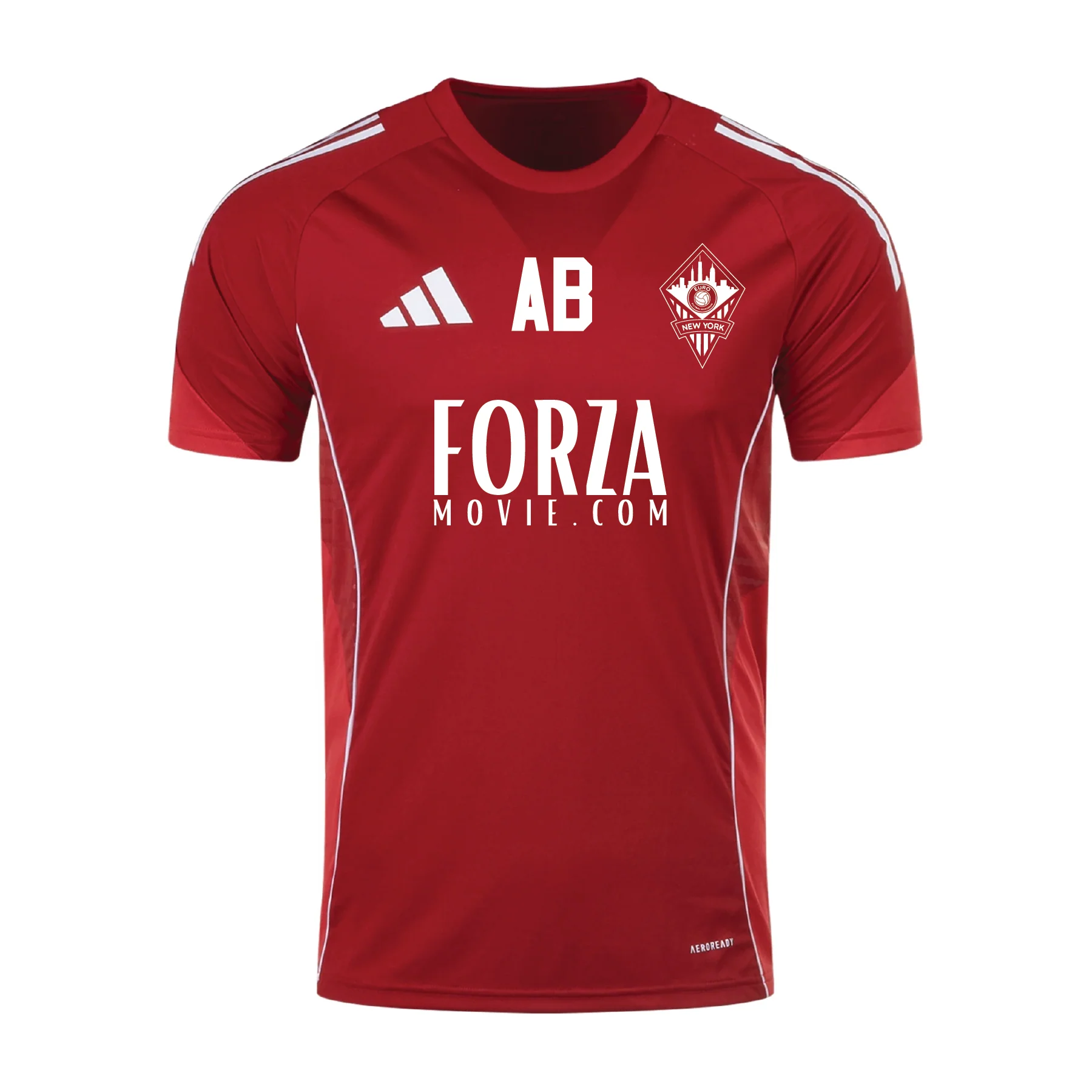 FA Euro New York MLS Next adidas Tiro 24 Comp Training Jersey Red - Image 3