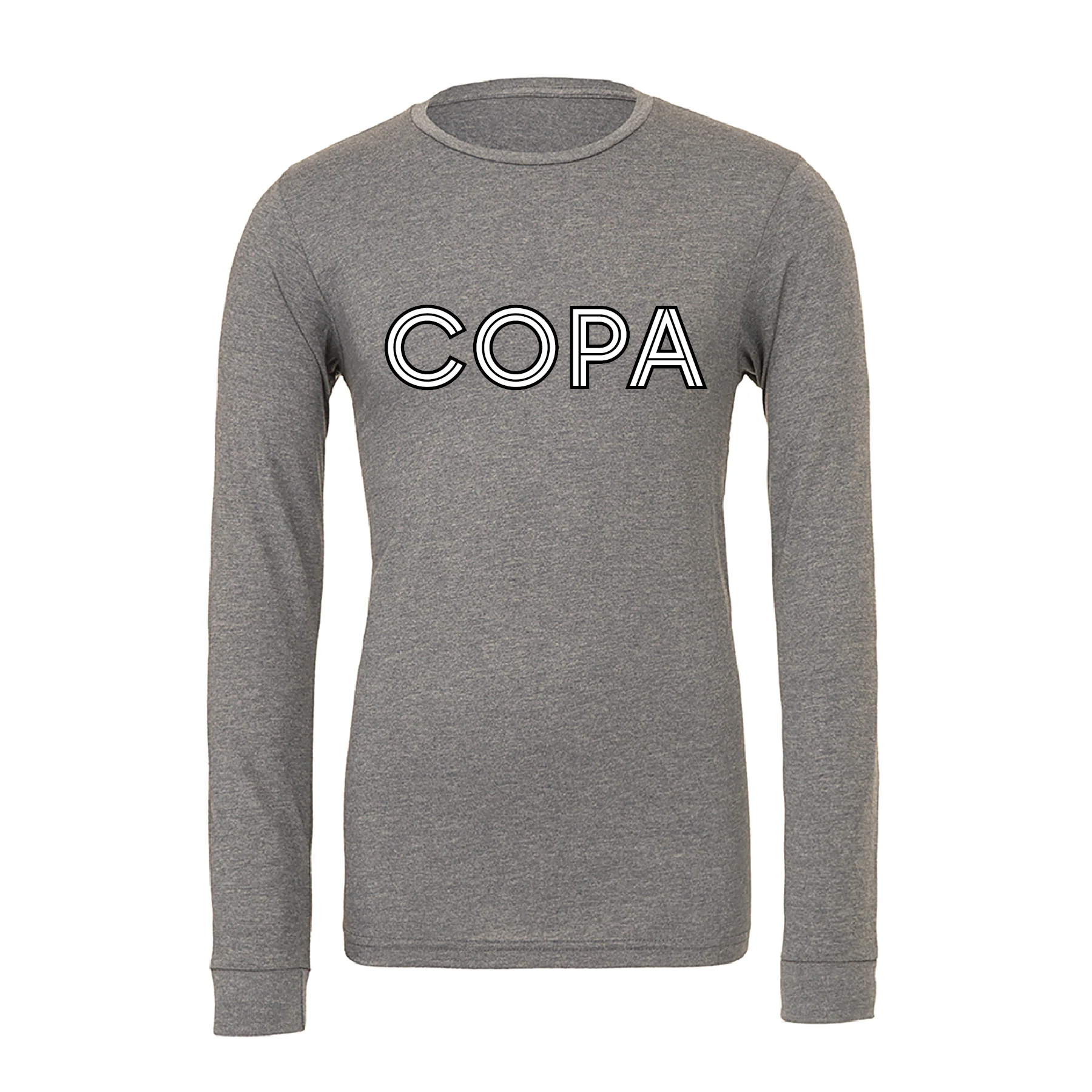 FC Copa (Club Name) Bella + Canvas Long Sleeve Triblend T-Shirt Grey