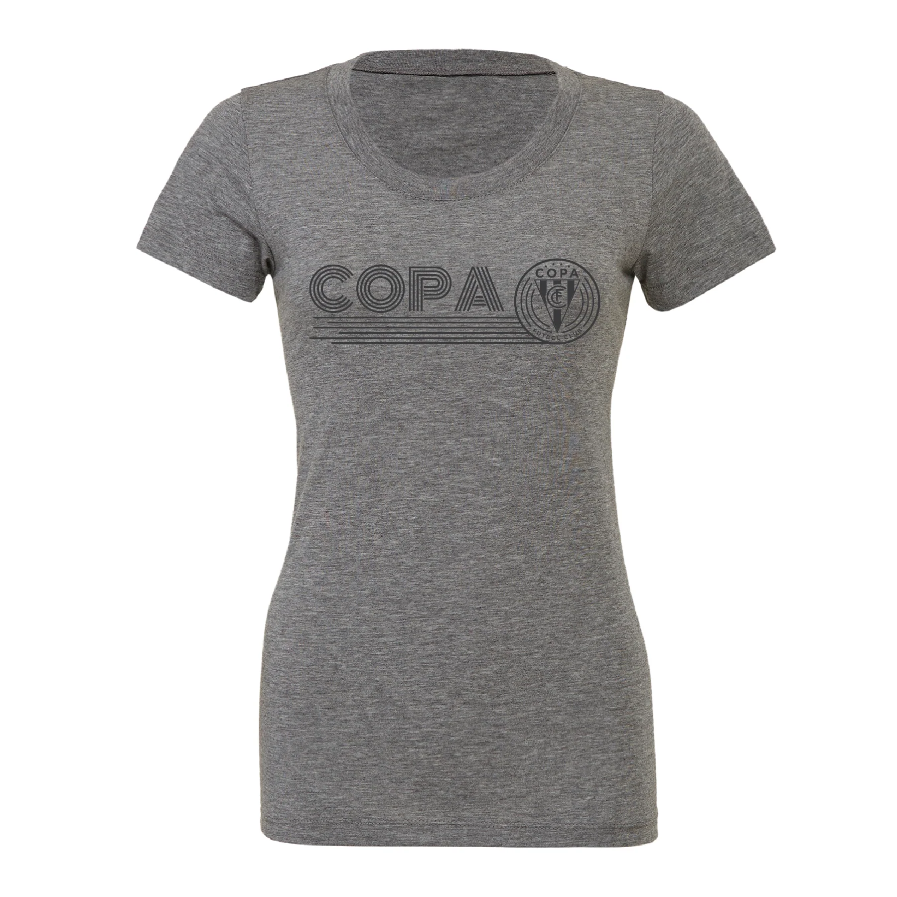 FC Copa (Club Name) Bella + Canvas Short Sleeve Triblend T-Shirt Grey - Image 3
