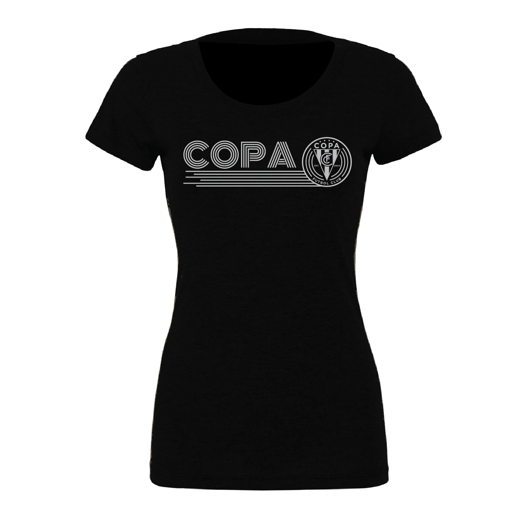 FC Copa (Club Name) Bella + Canvas Short Sleeve Triblend T-Shirt Solid Black - Image 3