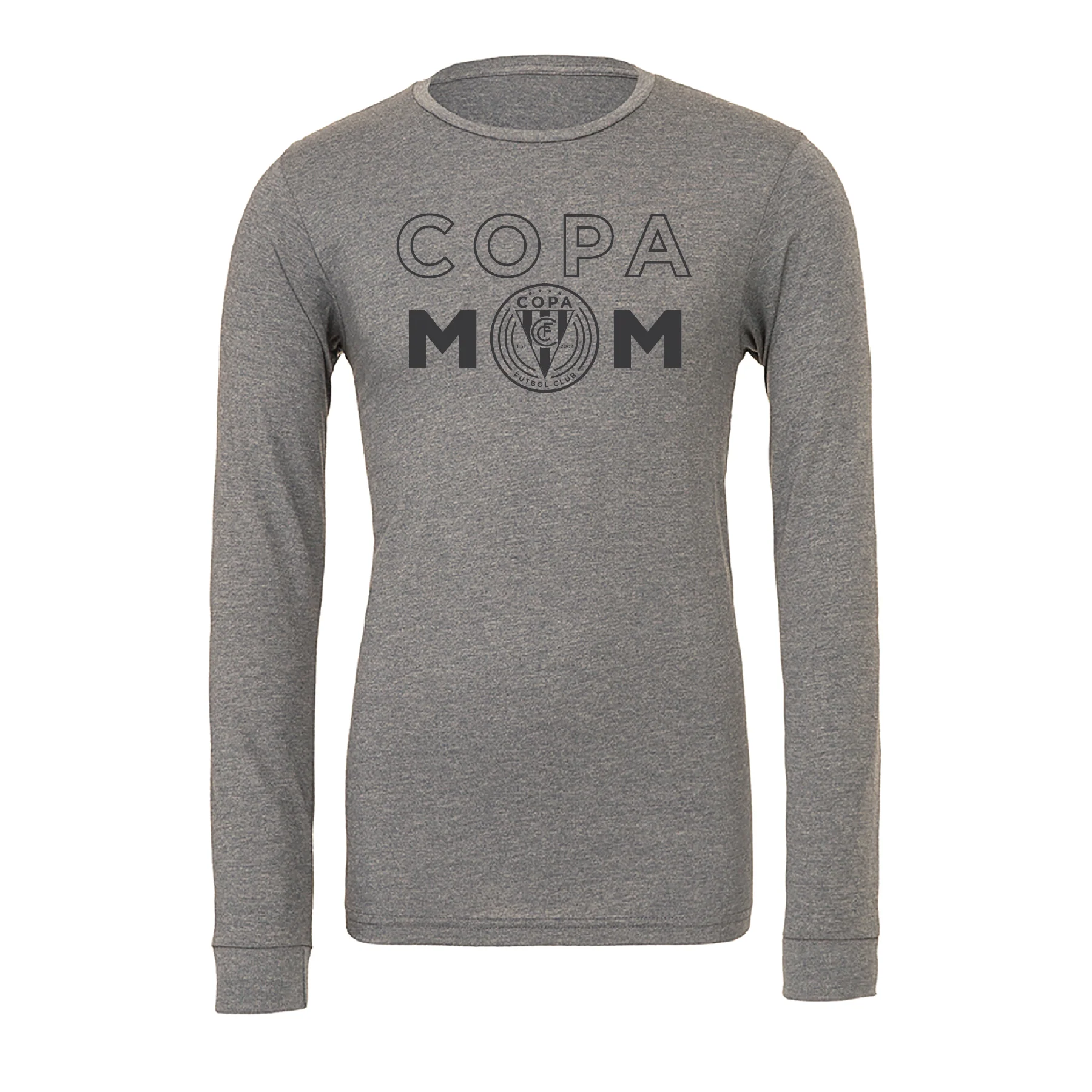 FC Copa (Copa Mom) Bella + Canvas Long Sleeve Triblend T-Shirt Grey