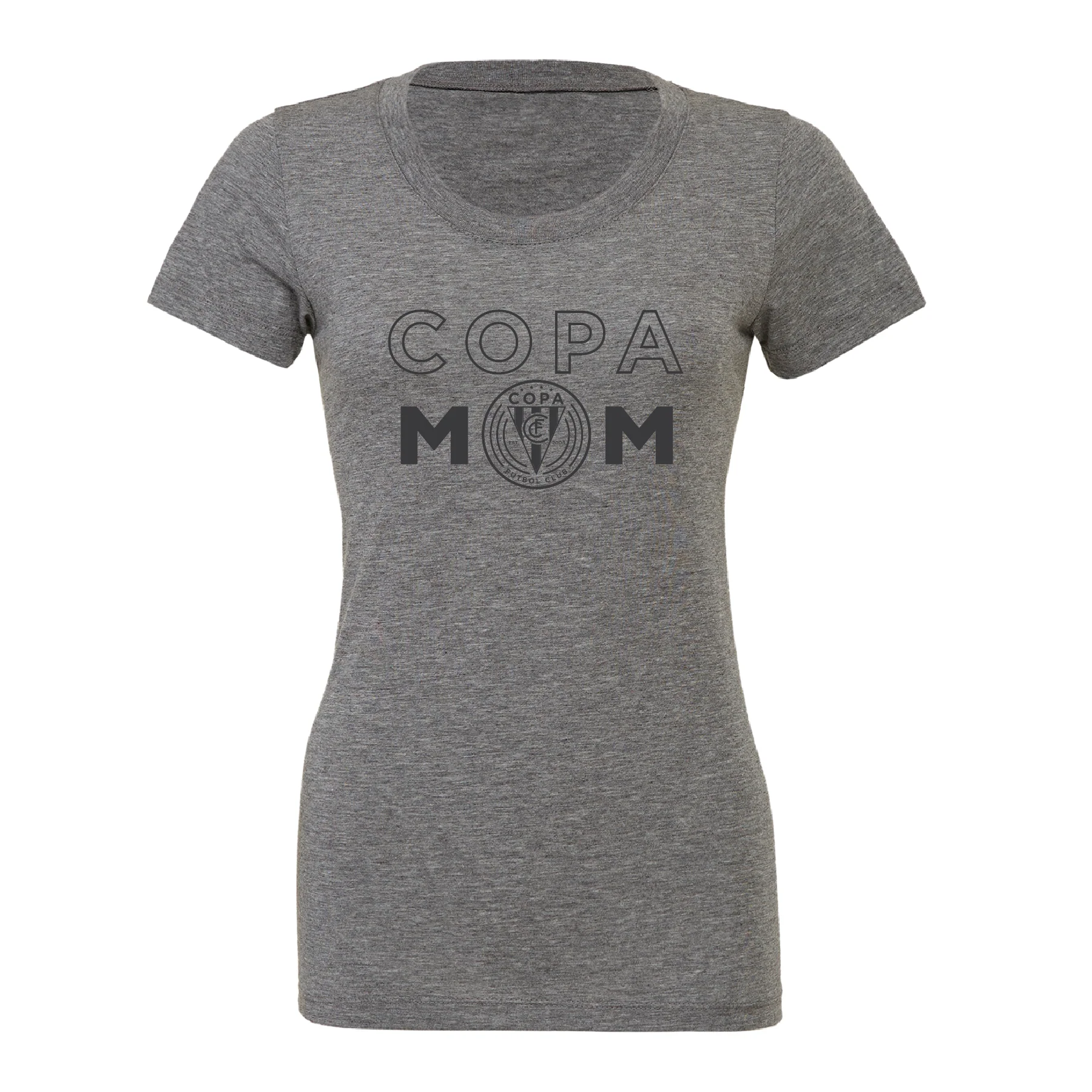 FC Copa (Copa Mom) Bella + Canvas Short Sleeve Triblend T-Shirt Grey - Image 3