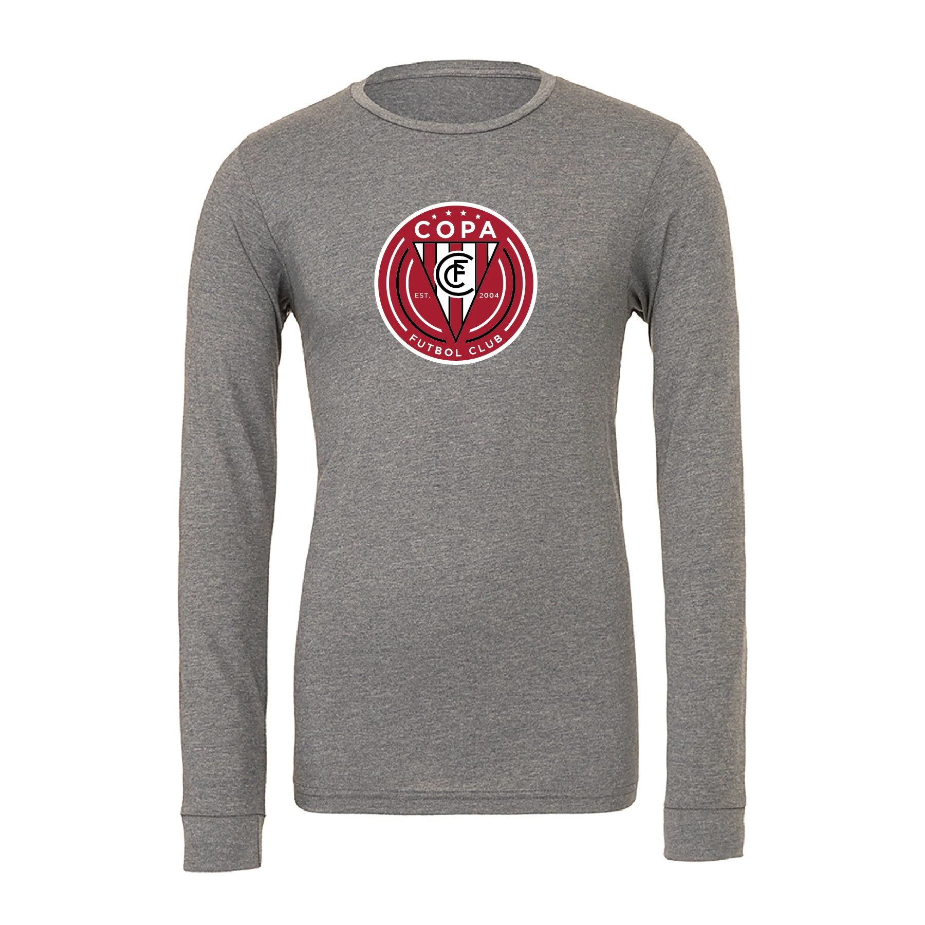 FC Copa (Logo) Bella + Canvas Long Sleeve Triblend T-Shirt Grey