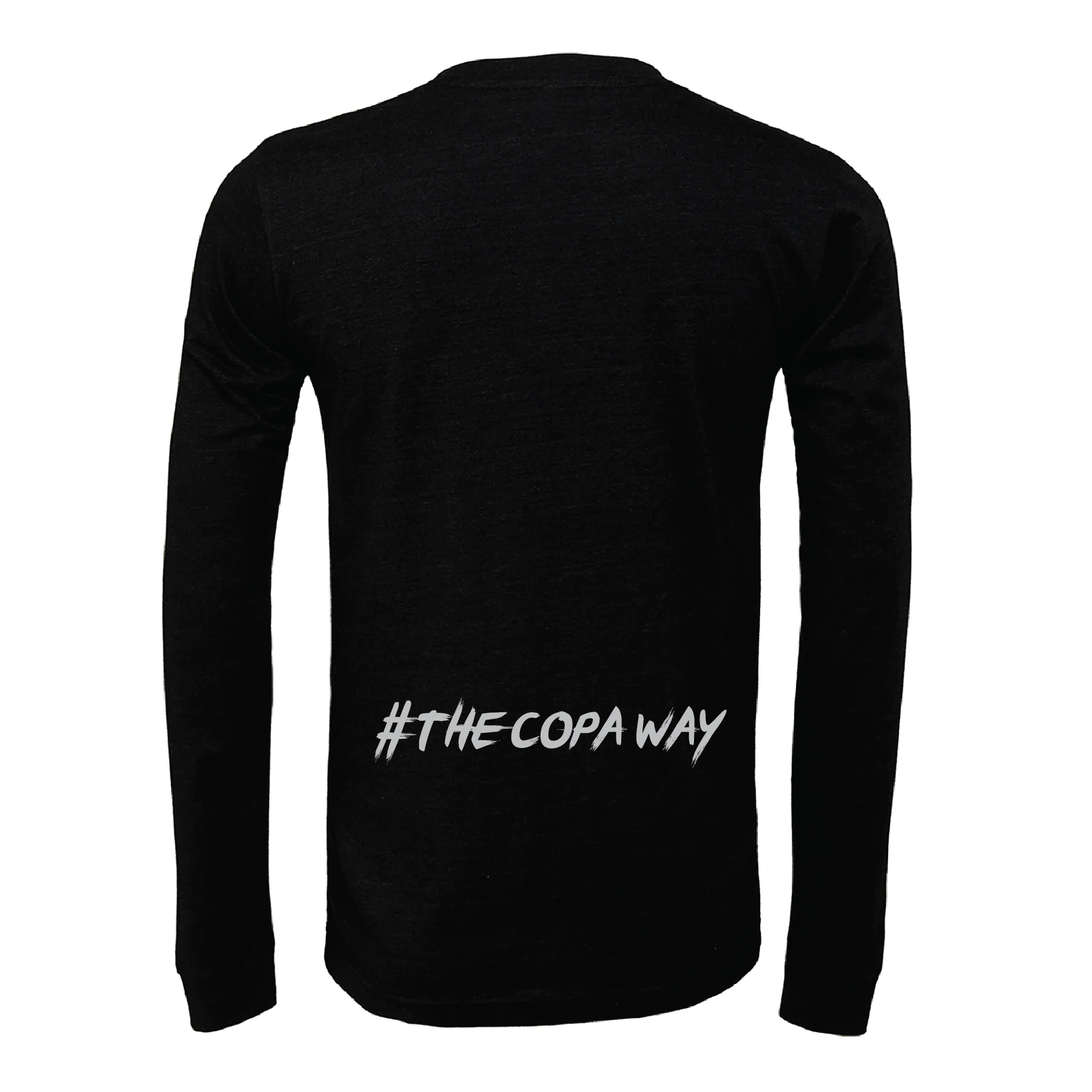 FC Copa (Logo) Bella + Canvas Long Sleeve Triblend T-Shirt Heather Black - Image 2