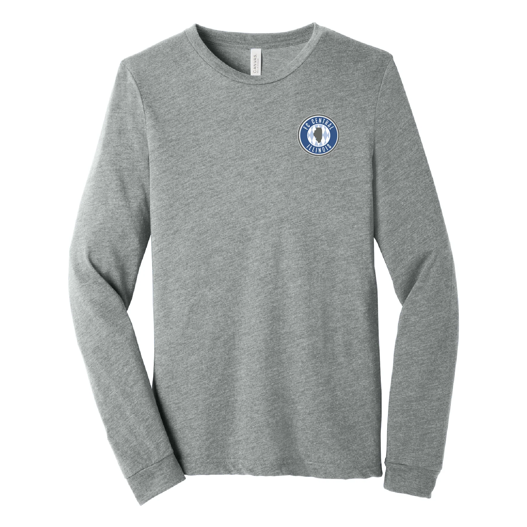 FCCI Bella + Canvas Long Sleeve Triblend T-Shirt Grey.