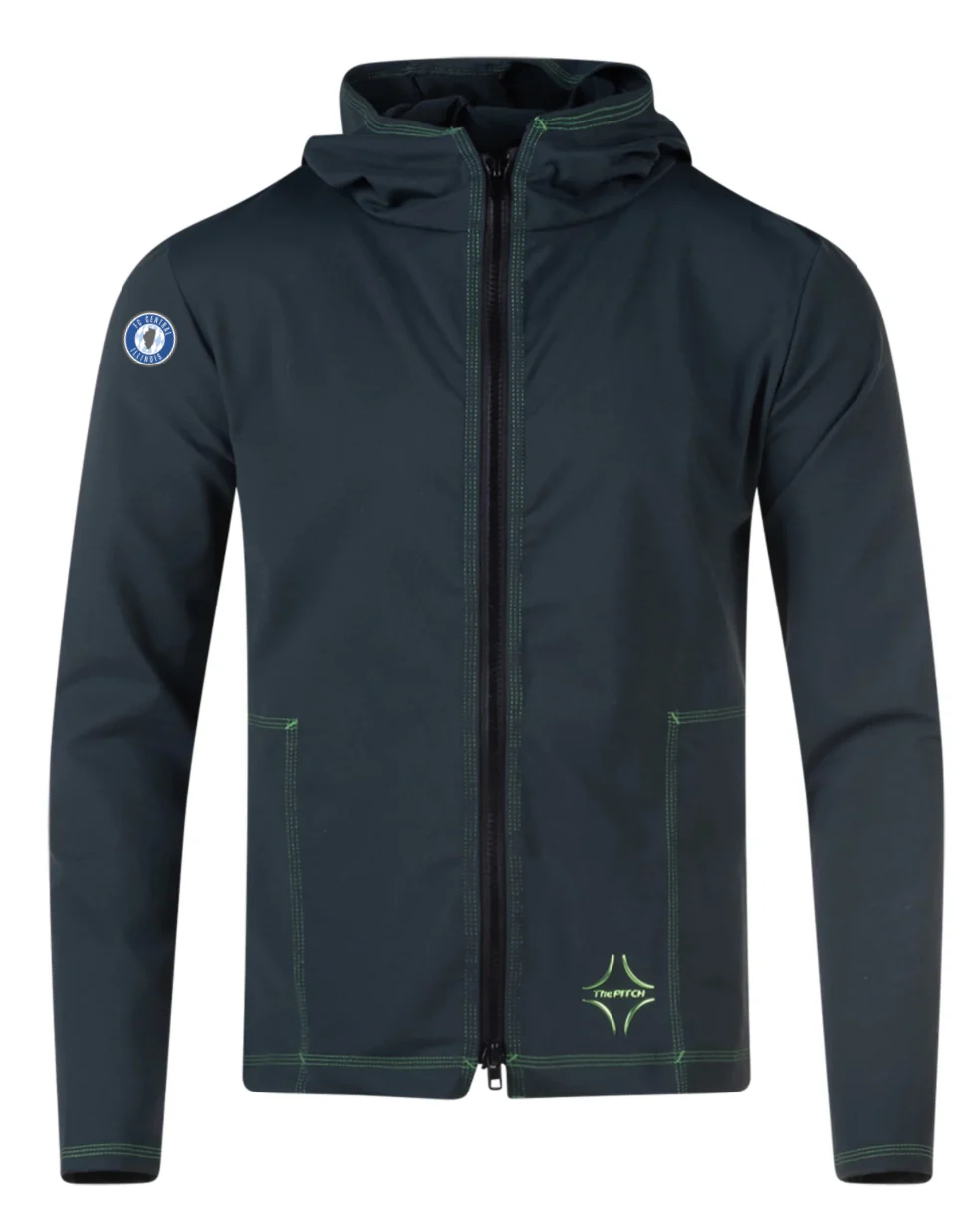 FCCI PITCH Performance Tribuna Full Zip Hoodie Dark Green (high quality/athleisure)