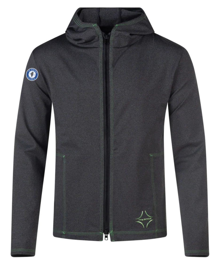 FCCI PITCH Performance Tribuna Full Zip Hoodie Dark Grey (high quality/athleisure)