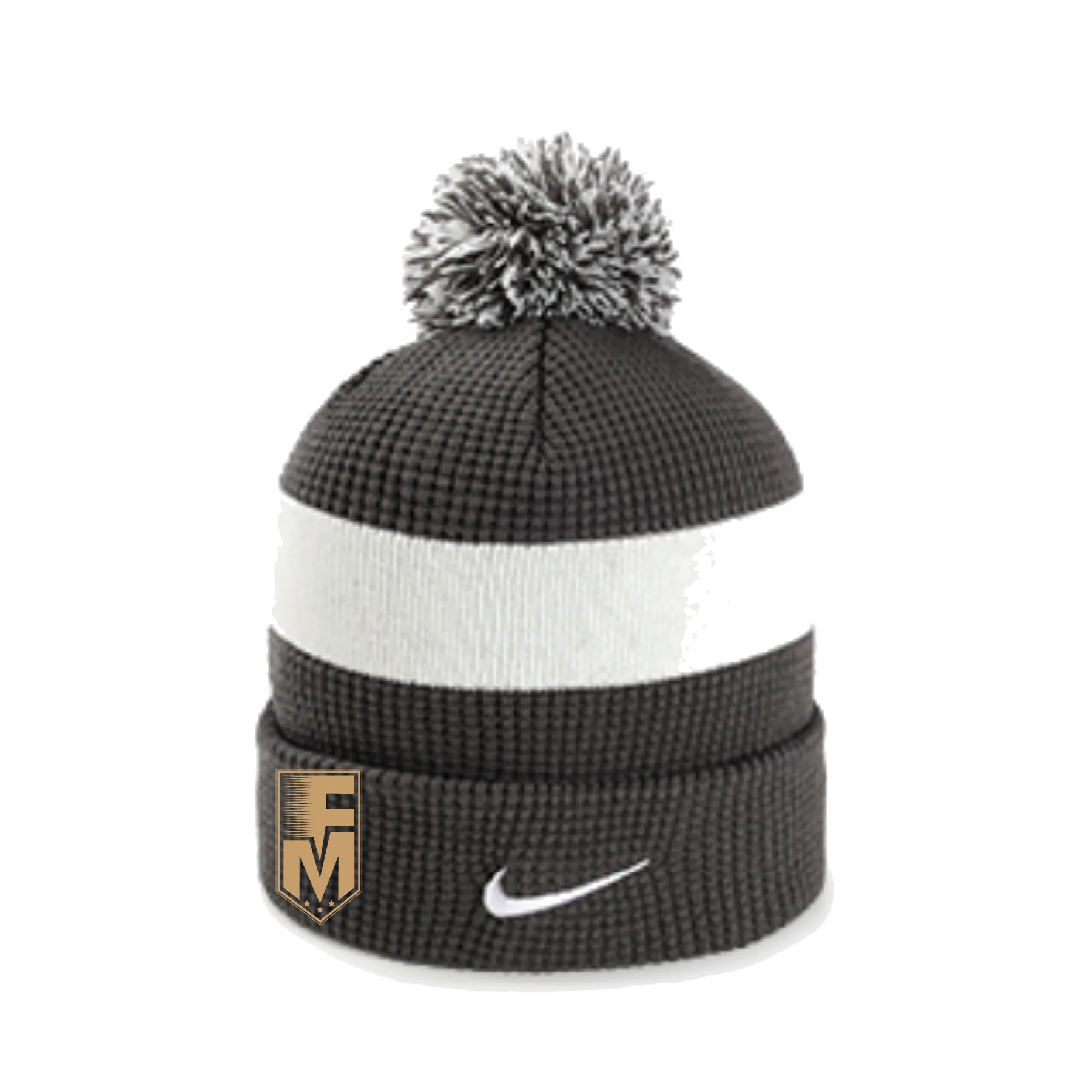 FM Footy Nike Authentic Pom Beanie Anthracite/White