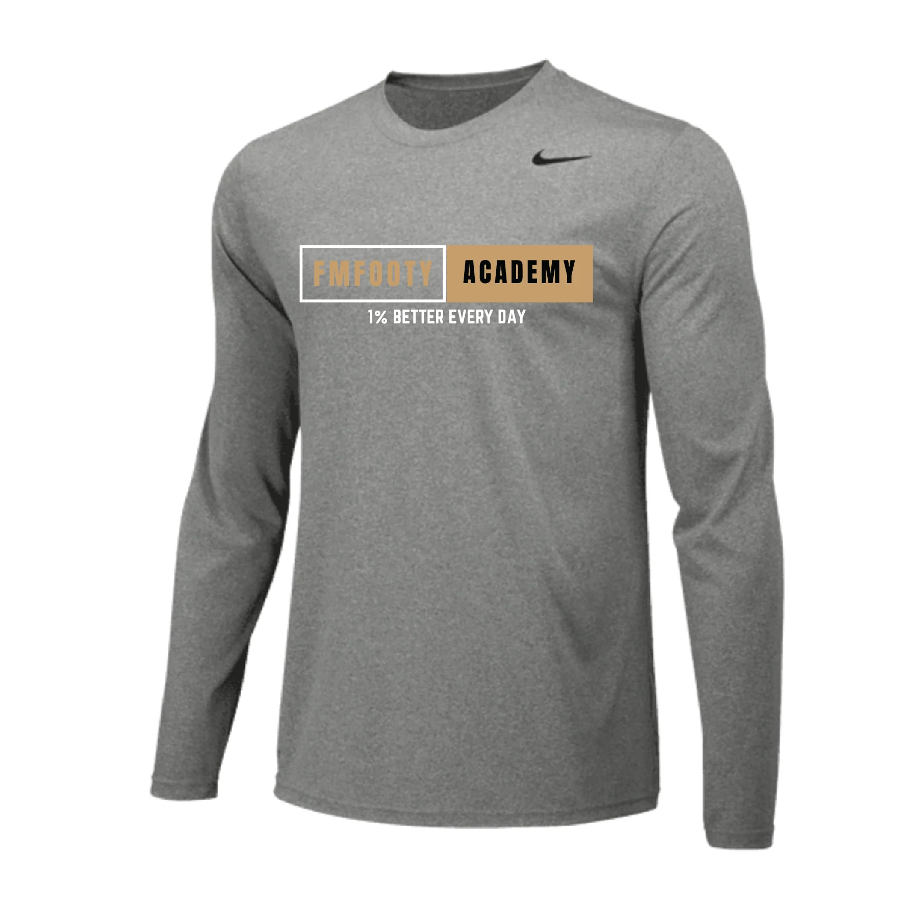 FM Footy Supporter Nike Legend LS Badge Shirt Grey