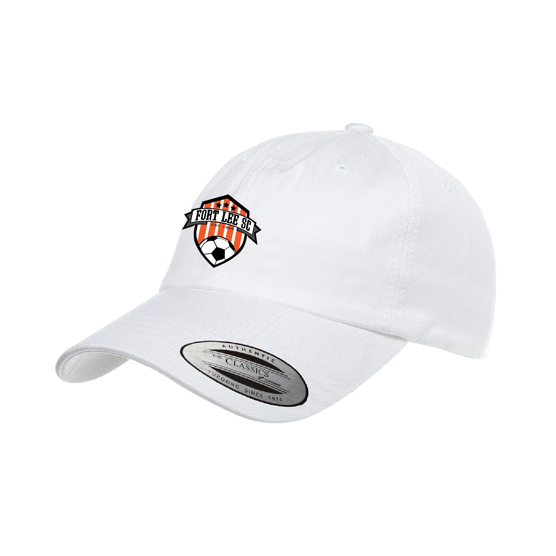 Fort Lee SC FAN Yupoong Cotton Twill Dad Cap White