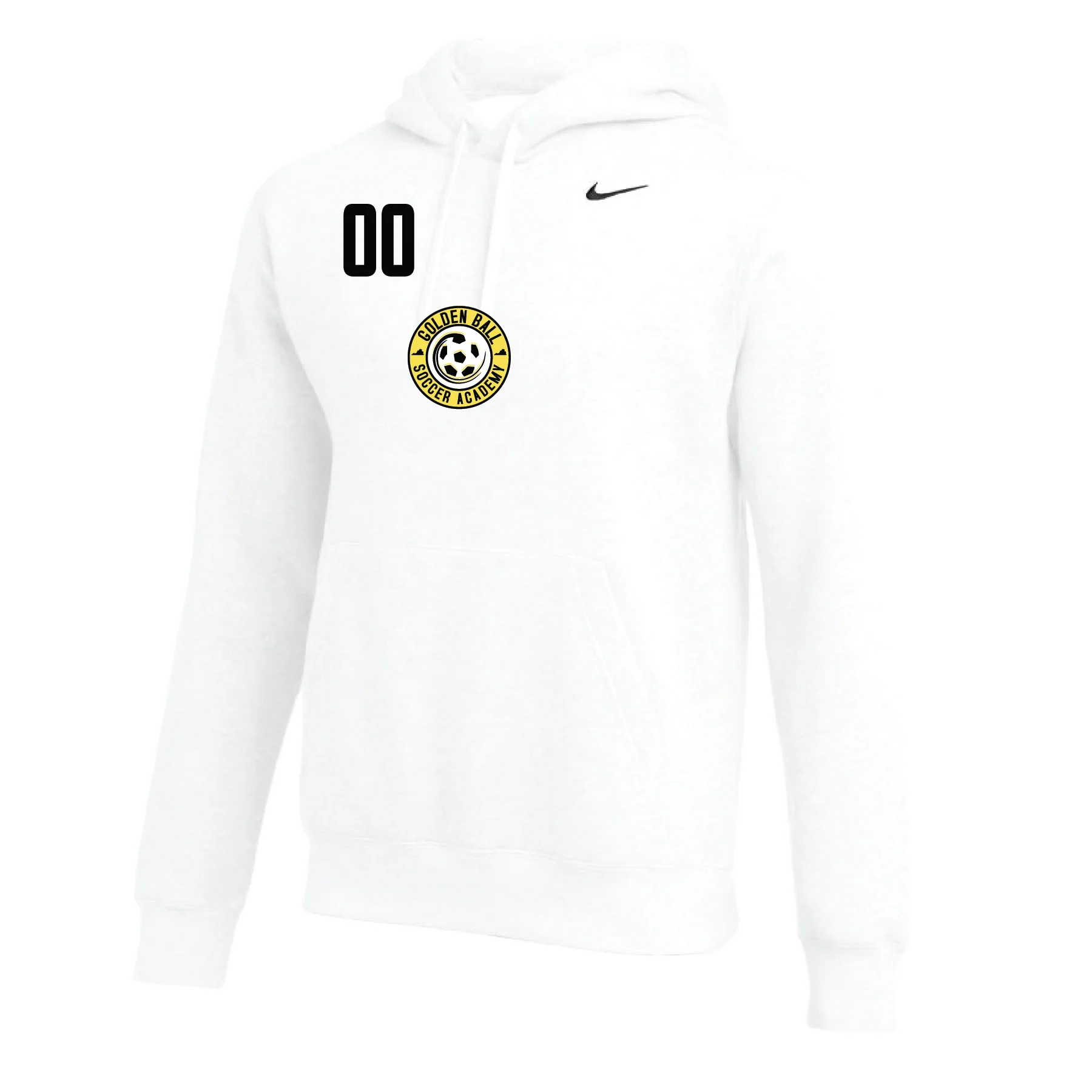 Golden Ball (Patch) Nike Club Hoodie White