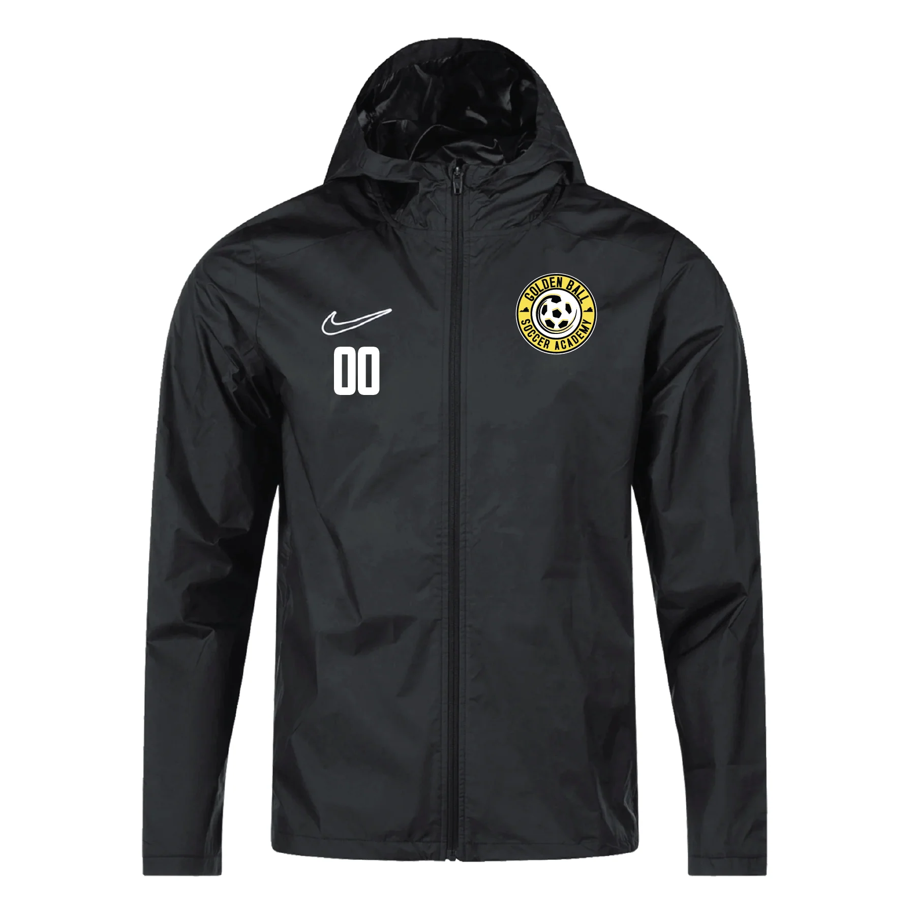 Golden Ball Nike Storm Rain Jacket Black