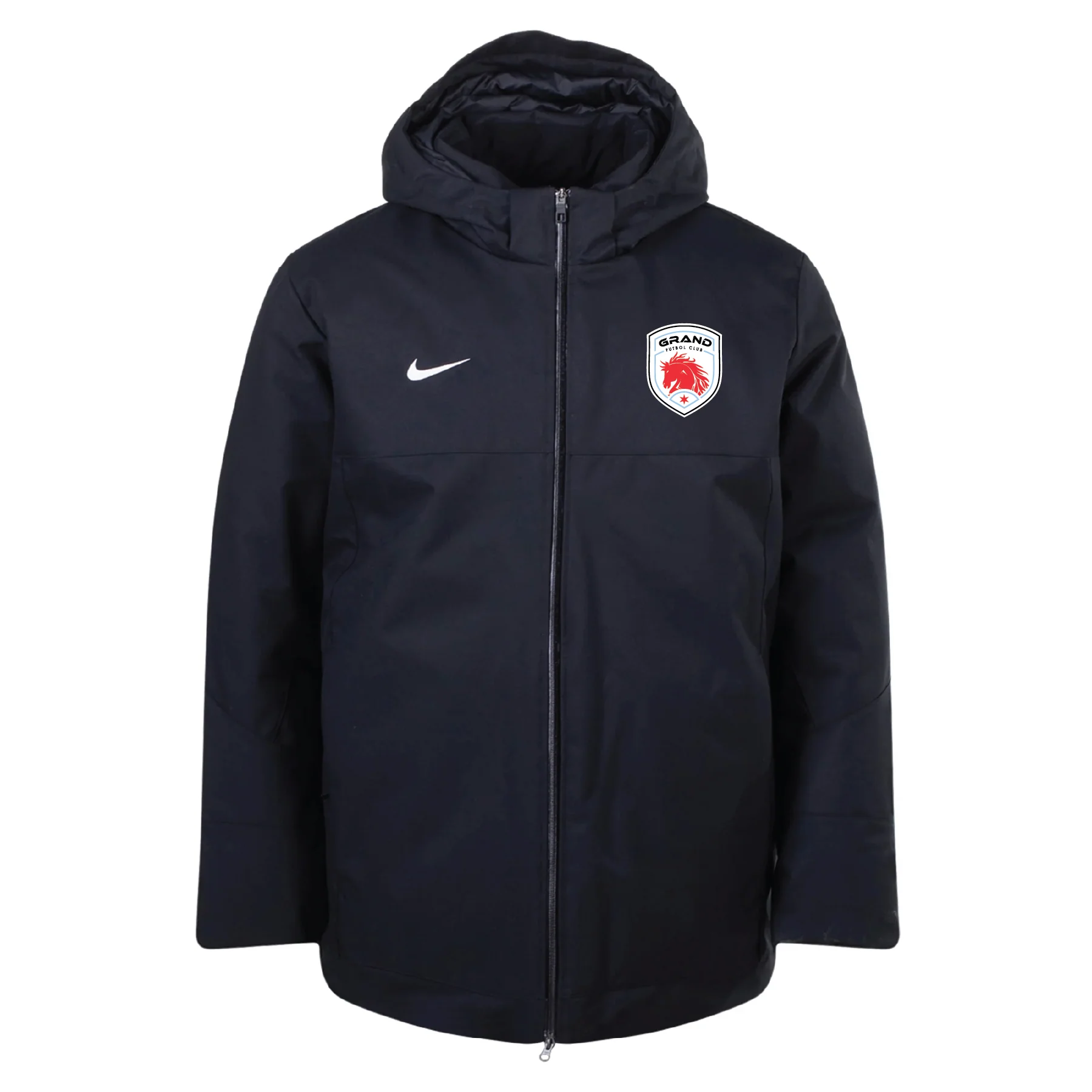 Grand FC Mustangs Nike Down Fill Parka Jacket Black