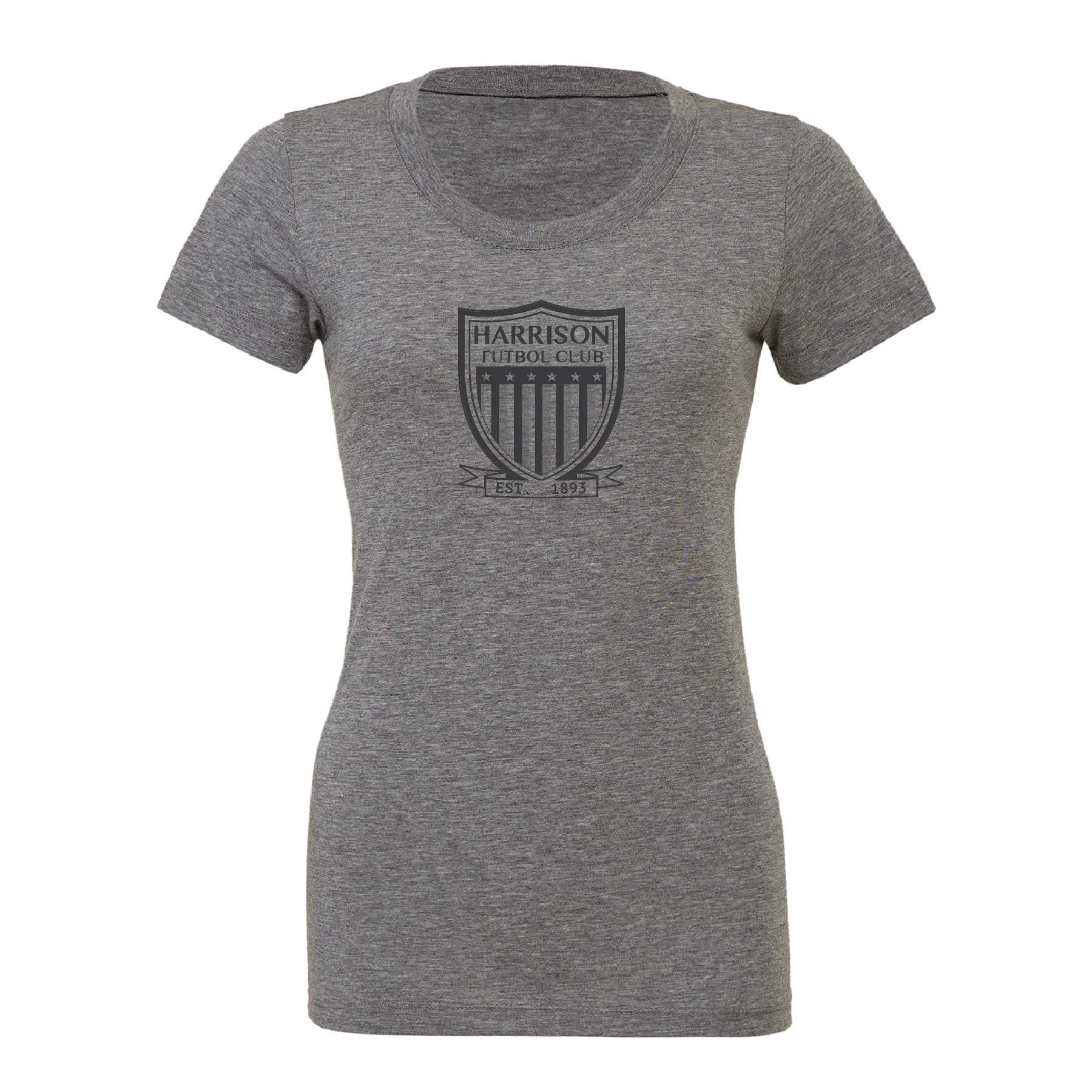 Harrison FC (Logo) Bella + Canvas Short Sleeve Triblend T-Shirt Grey - Image 3