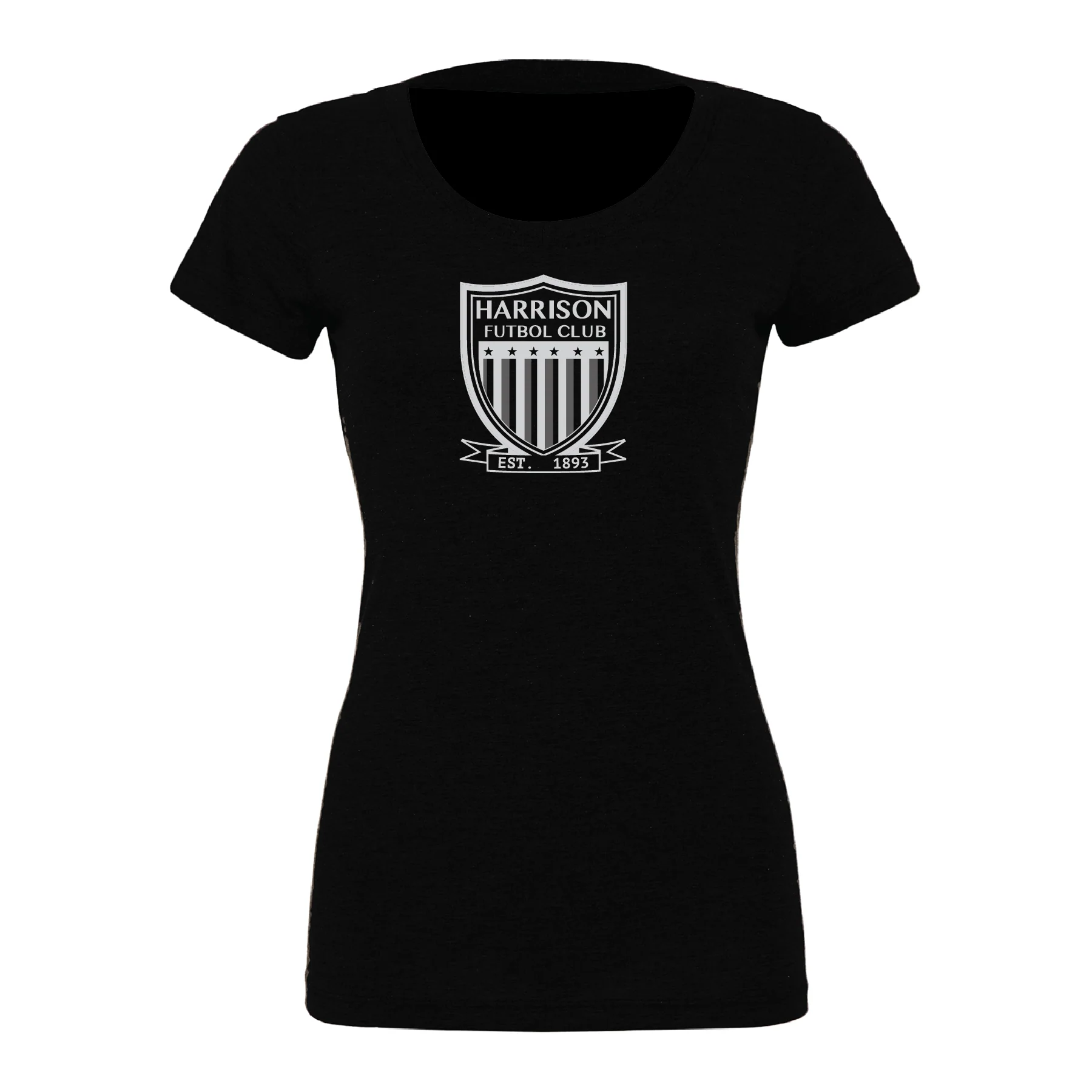 Harrison FC (Logo) Bella + Canvas Short Sleeve Triblend T-Shirt Solid Black - Image 3