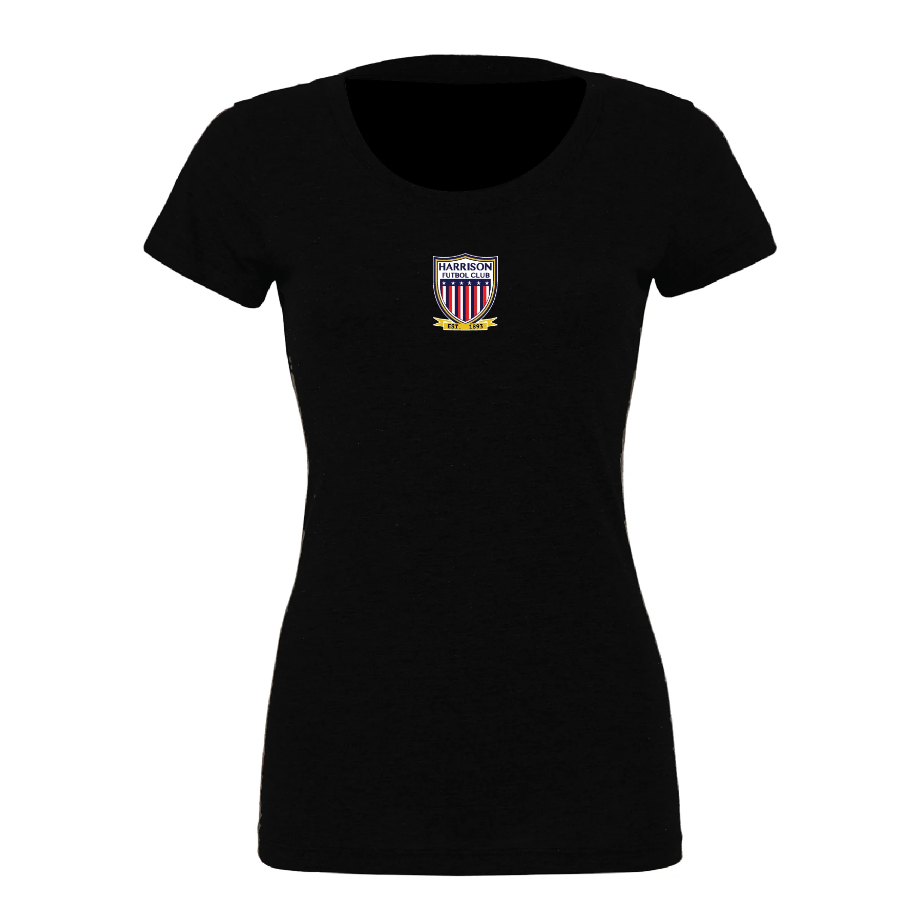 Harrison FC (Patch) Bella + Canvas Short Sleeve Triblend T-Shirt Solid Black - Image 3