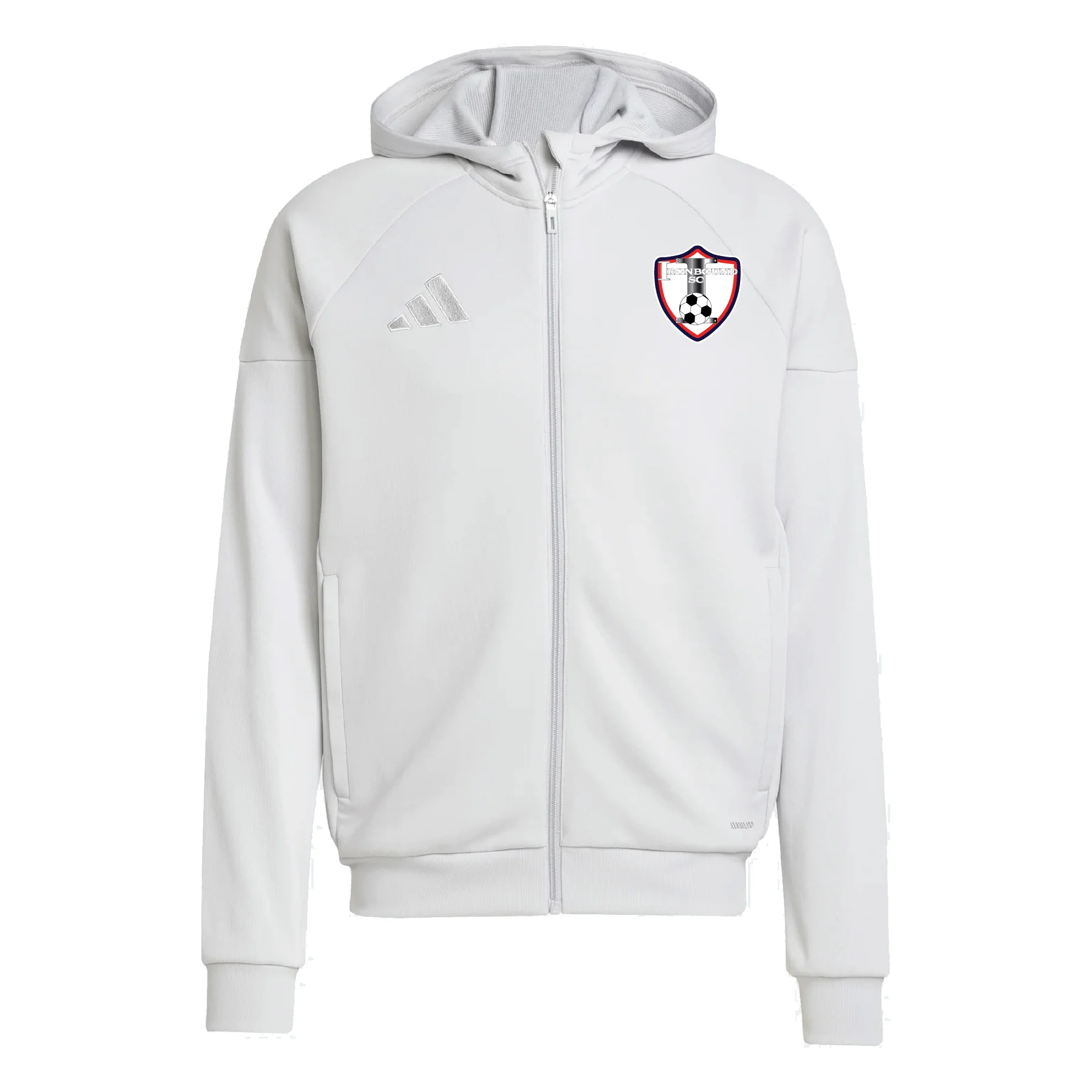 Ironbound FAN adidas Tiro 25 Full-Zip Hoodie Light Grey