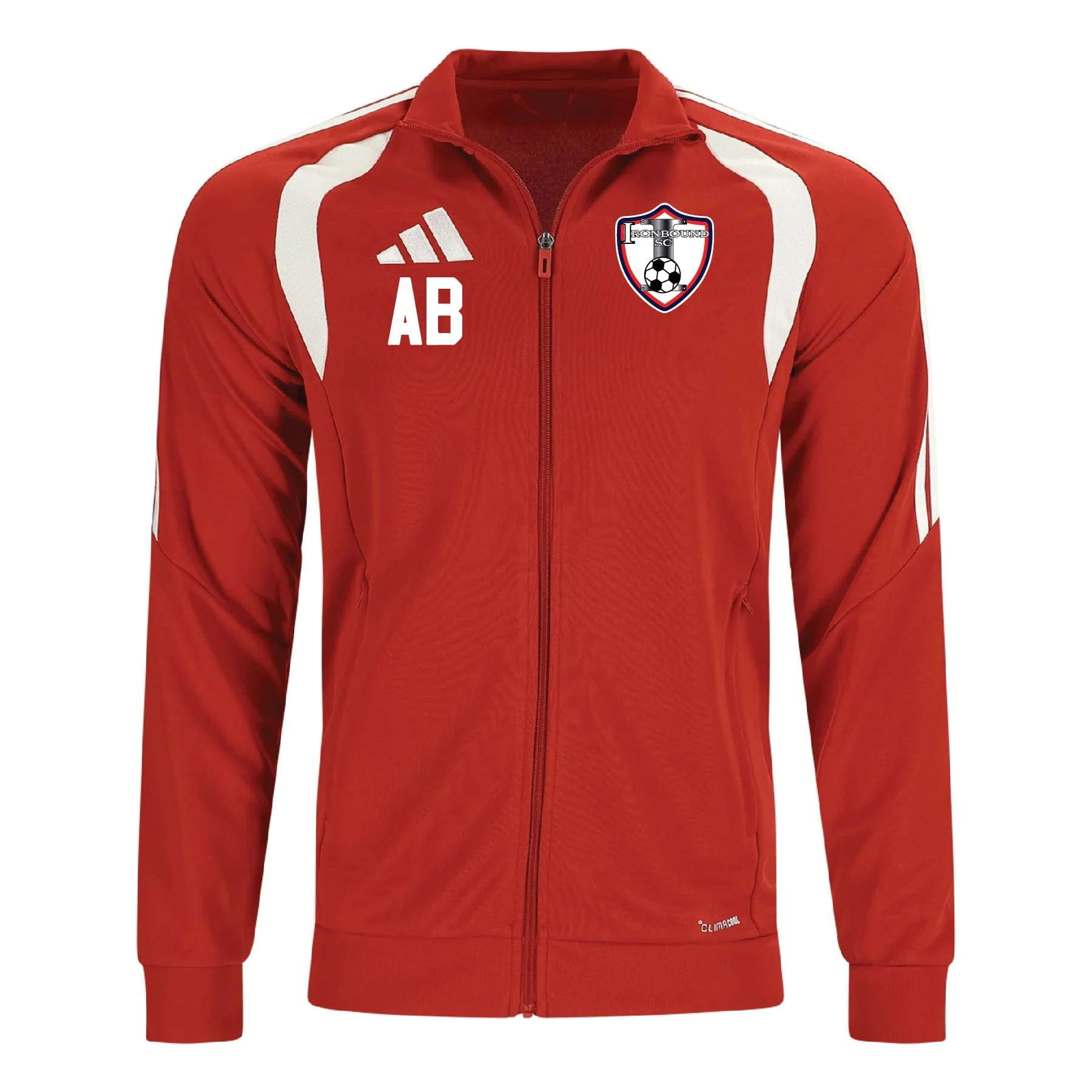 ISC MLS NEXT and MLS II. Ages 2013, U17 and U19 Boys adidas Condivo 22 Training Jacket Red - Image 4