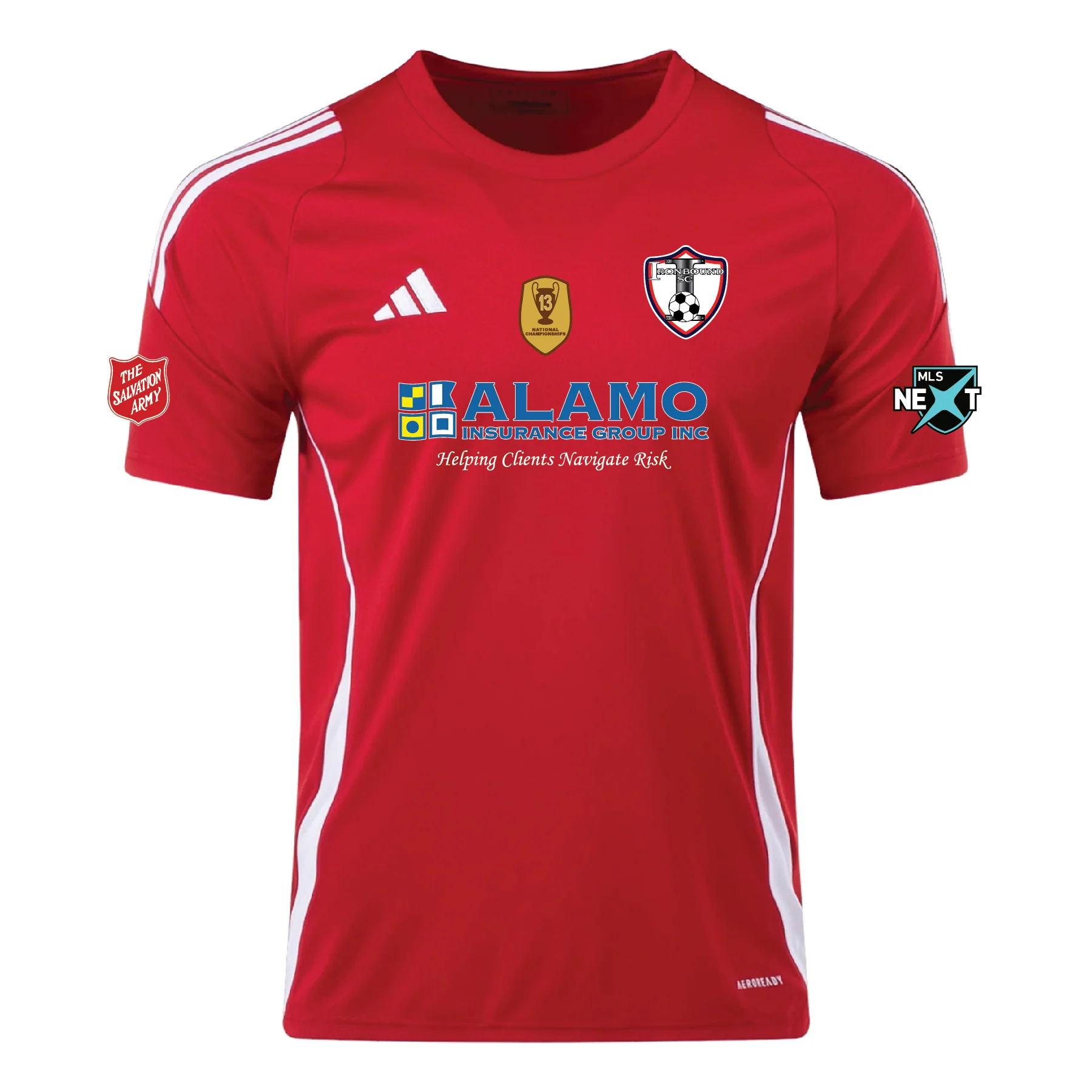 ISC MLS NEXT and MLS II. Ages 2013, U17 and U19 Boys adidas Tiro 24 Jersey Red