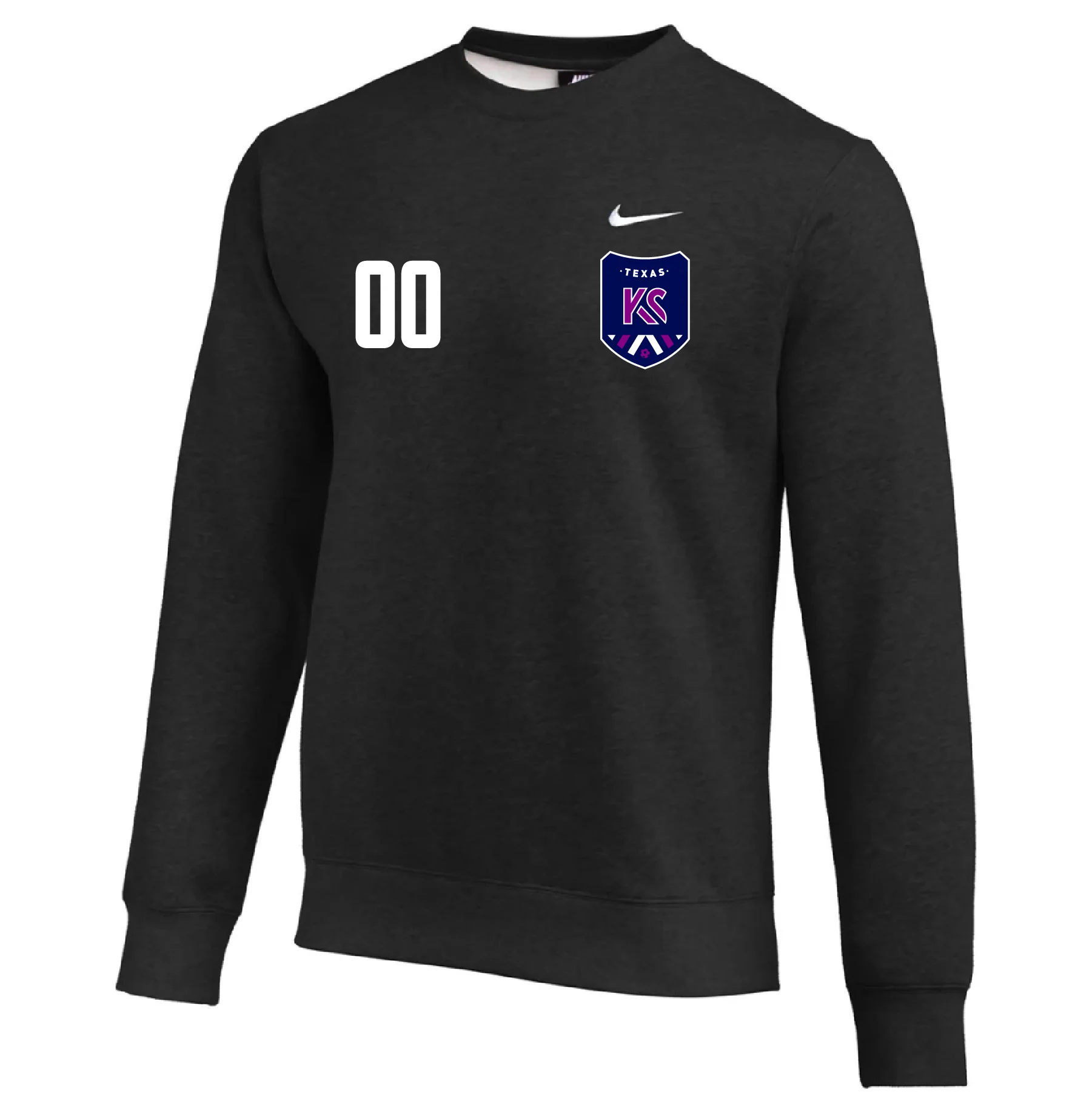 Kaptiva Sports Academy TX Nike Team Club Fleece Sweatshirt Black