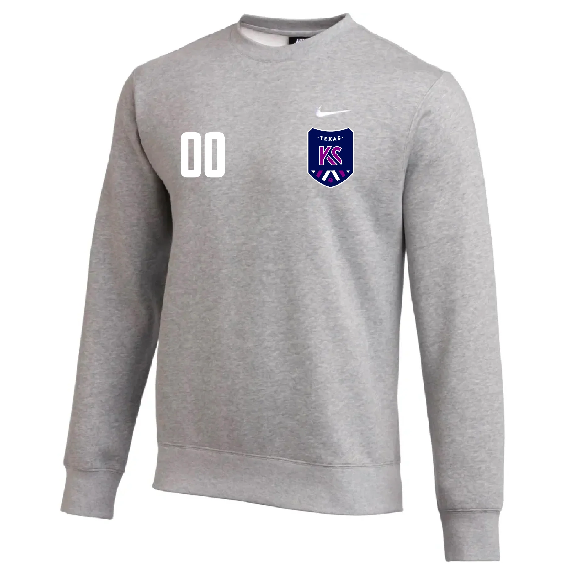 Kaptiva Sports Academy TX Nike Team Club Fleece Sweatshirt Grey
