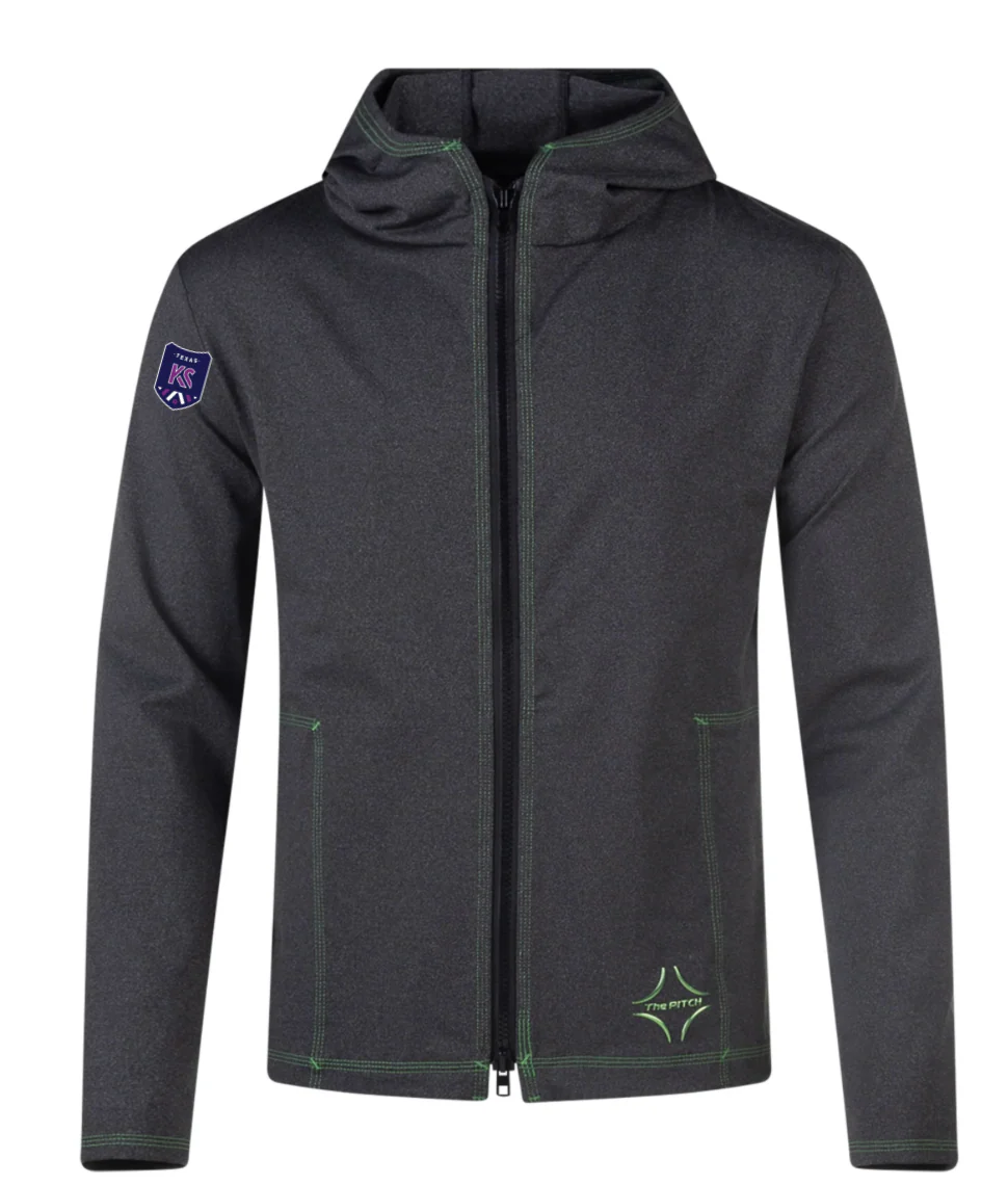 Kaptiva PITCH Performance Tribuna Full Zip Hoodie Dark Grey (high quality/athleisure)