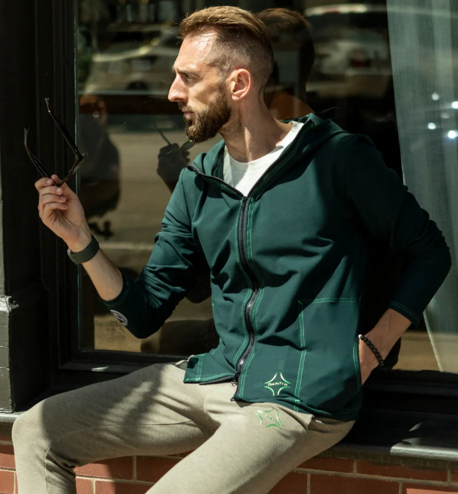 Pasadena PITCH Performance Tribuna Full Zip Hoodie Dark Grey (high quality/athleisure) - Image 6