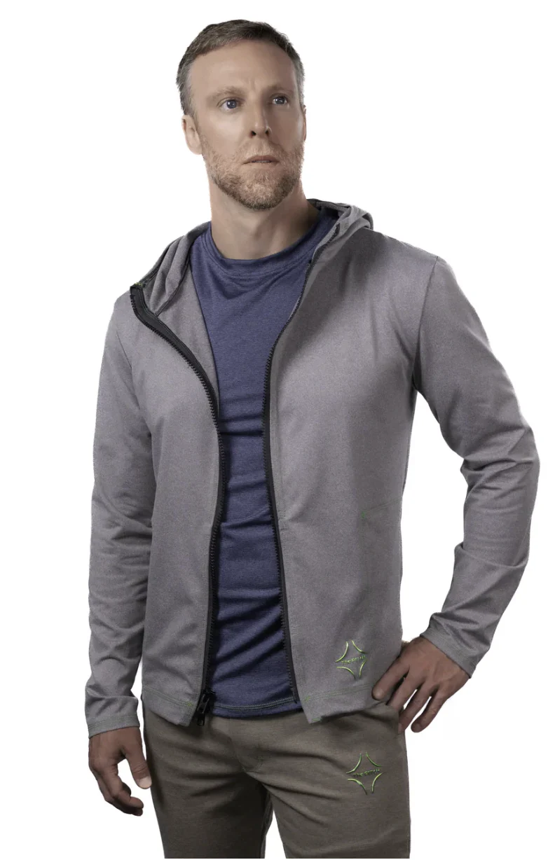 CIU PITCH Performance Tribuna Full Zip Hoodie Light Grey (high quality/athleisure) - Image 3