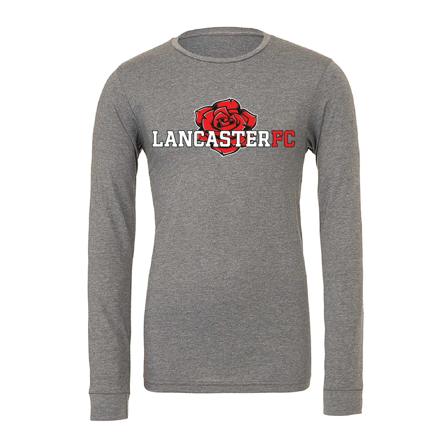Lancaster FC FAN (Essential) Bella + Canvas Long Sleeve Triblend T-Shirt Grey
