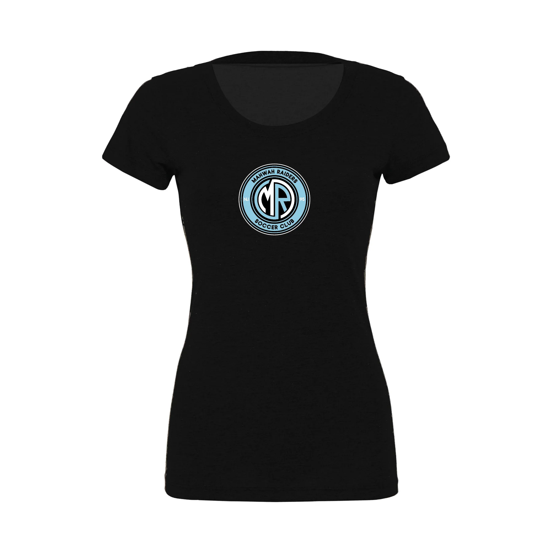 Mahwah Raiders Bella + Canvas Short Sleeve Triblend T-Shirt Black - Image 3
