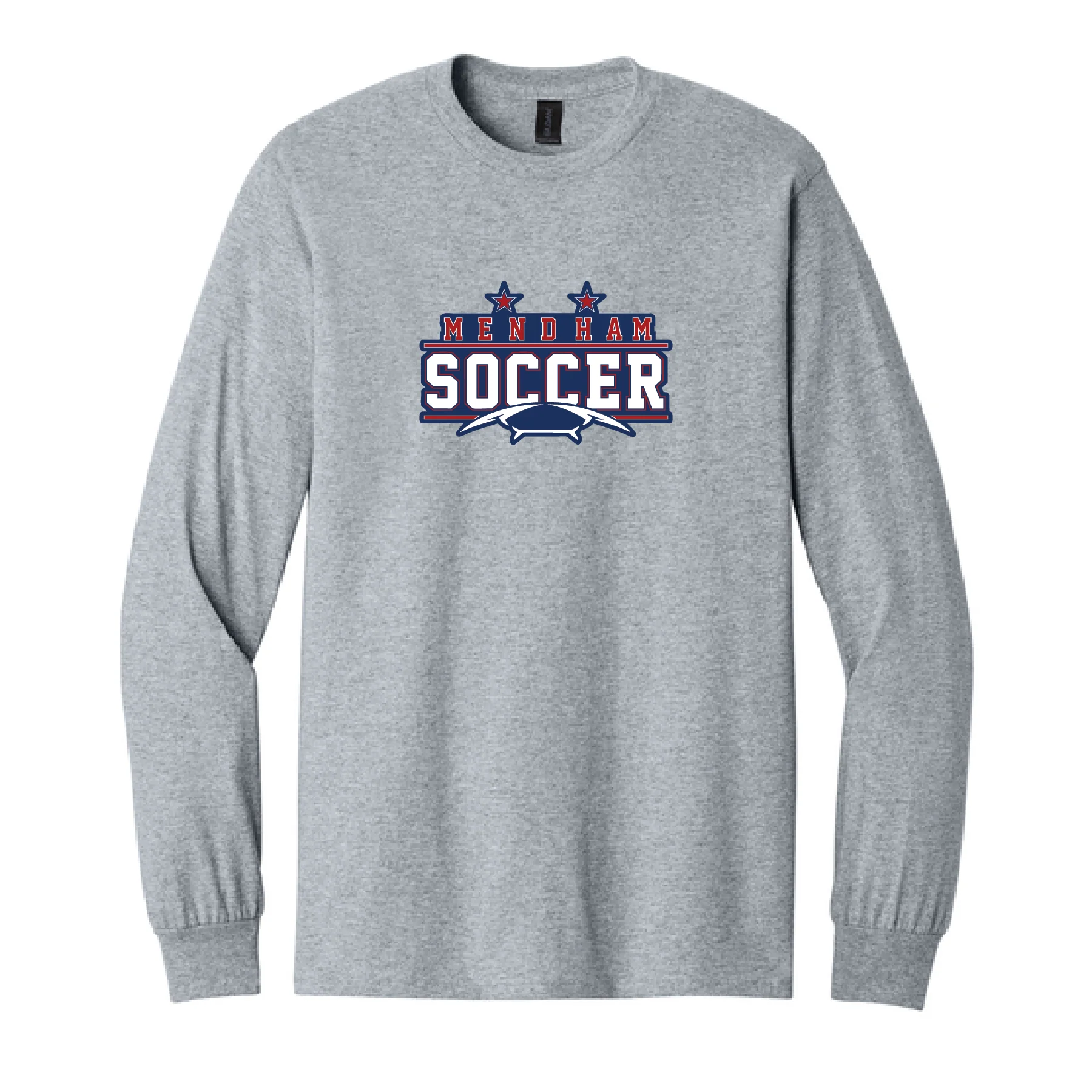 Mendham HS Gildan LS Lifestyle T-Shirt Grey