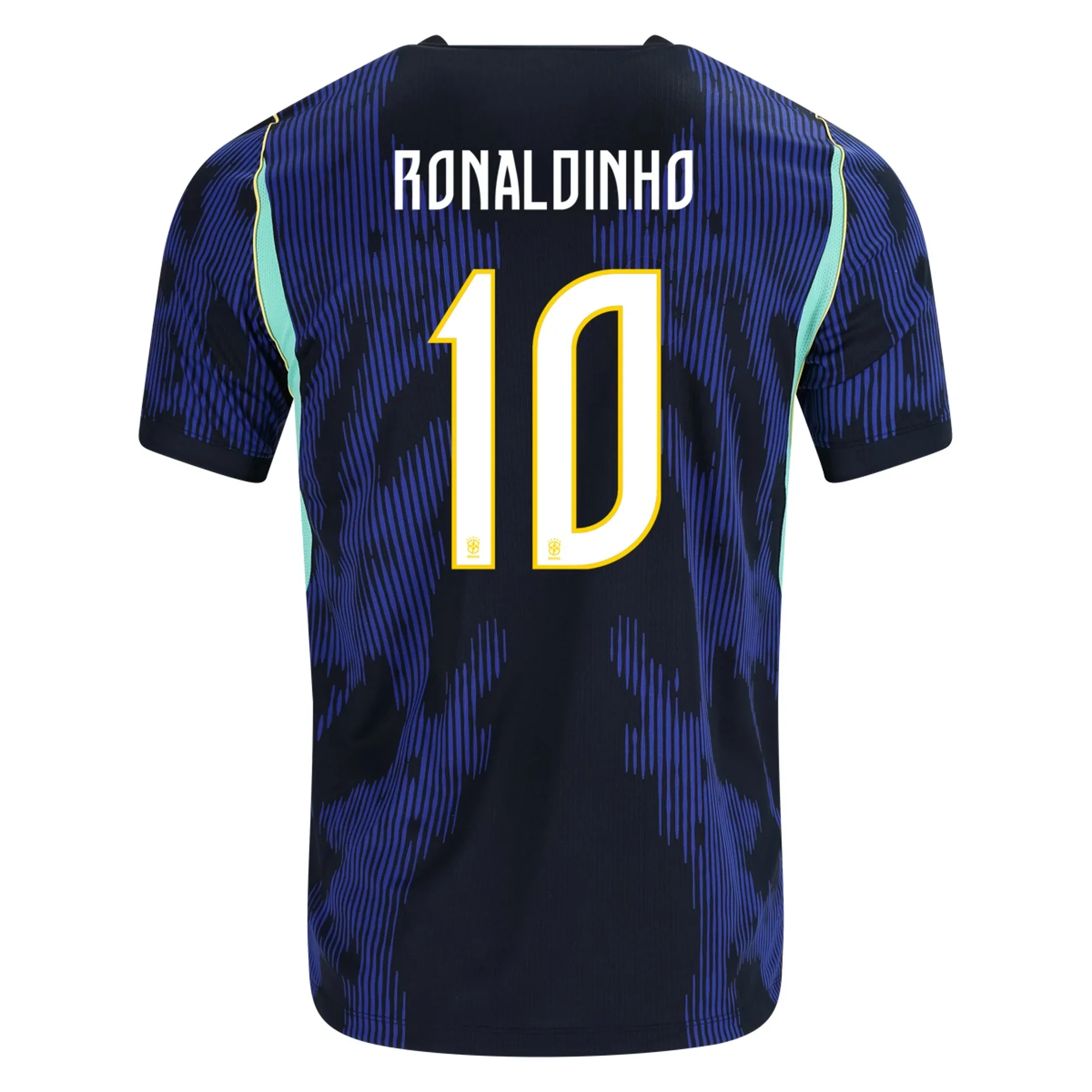 Men's Authentic Nike Ronaldinho Brazil Away Jersey 2026