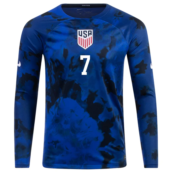 Men's Replica Nike Giovanni Reyna USMNT Away Long Sleeve Jersey 2022 - Image 2