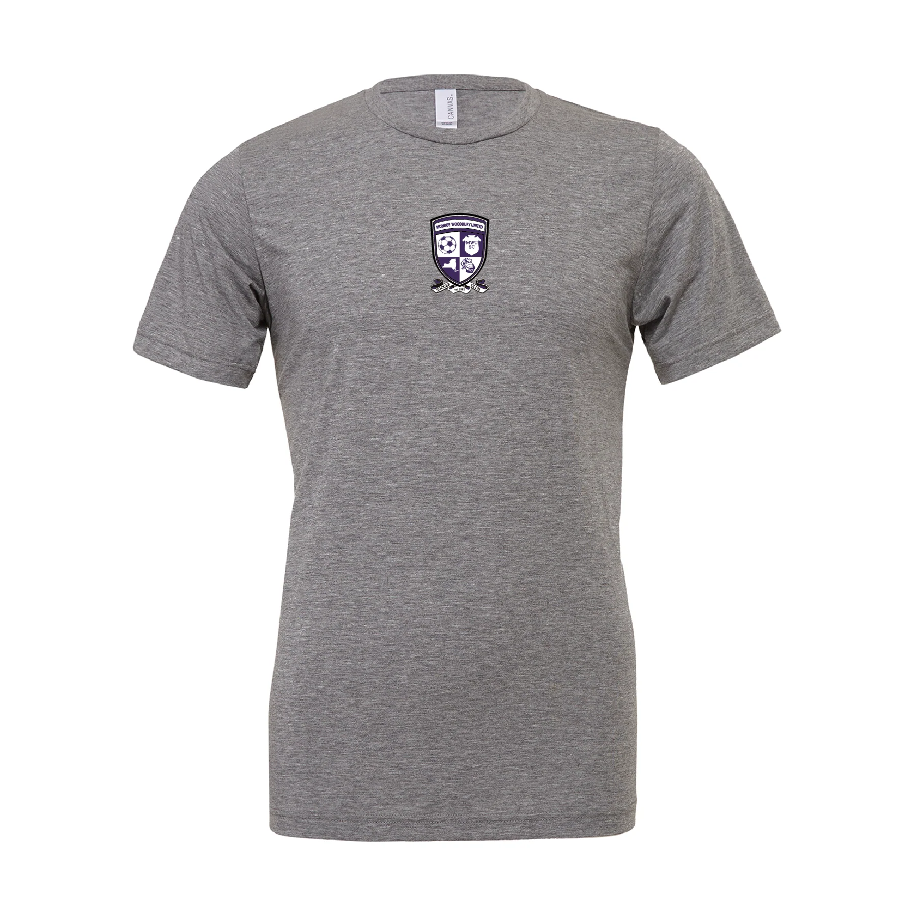 Monroe Woodbury (Patch) Bella + Canvas Short Sleeve Triblend T-Shirt Grey