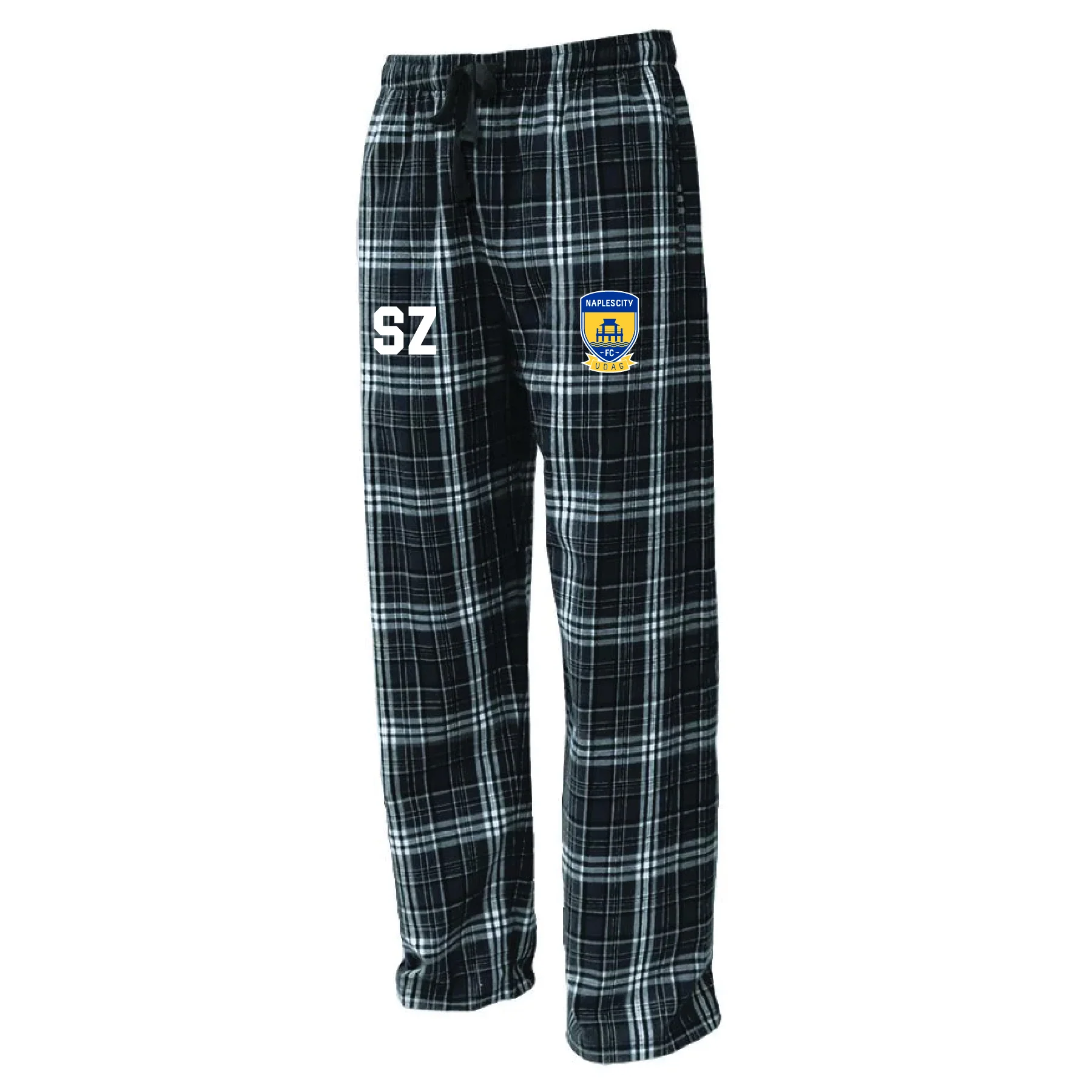 Naples City UDAG Competitive Flannel Plaid Pajama Pant Black/White