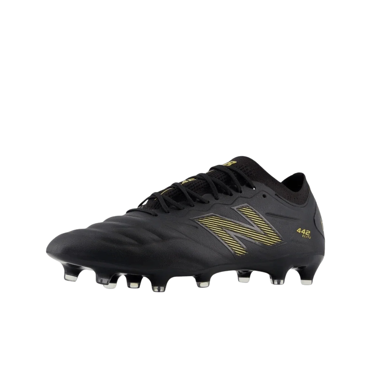 New Balance 442 Elite FG Firm Ground Soccer Cleats V2- Black/Gold Metallic - Image 3
