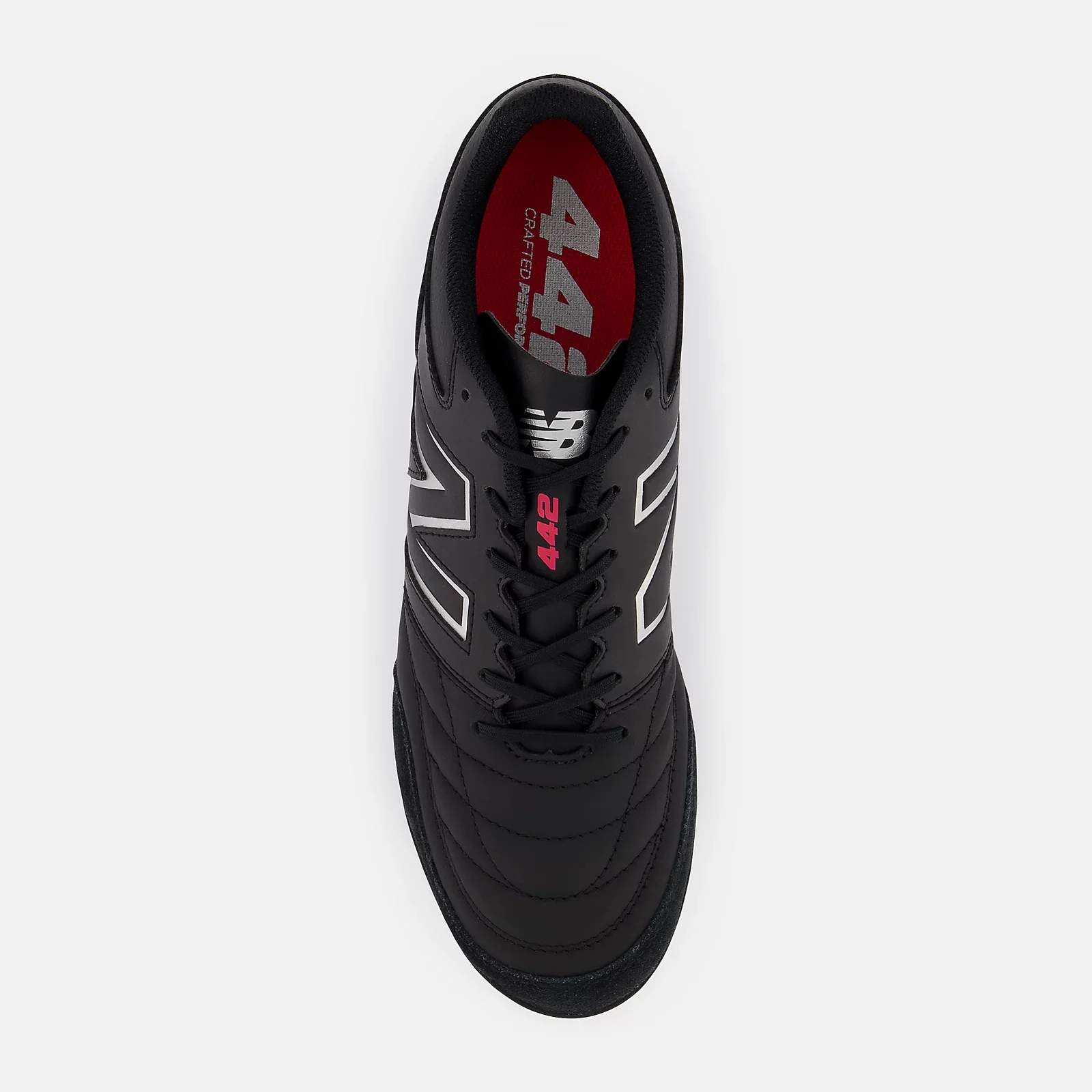 New Balance 442 V2 Team TF Turf Soccer Cleats- Black/White - Image 3