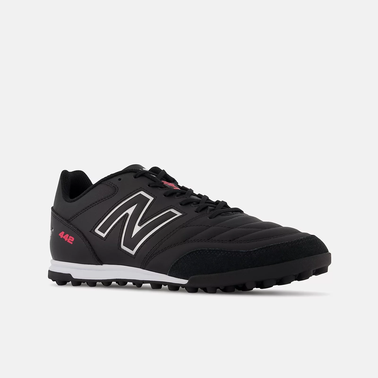 New Balance 442 V2 Team TF Turf Soccer Cleats- Black/White - Image 4