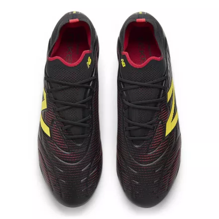 New Balance Tekela Elite Low Laced FG Firm Ground Soccer Cleats V5- Black Punch Yellow Fire Cracker - Image 3