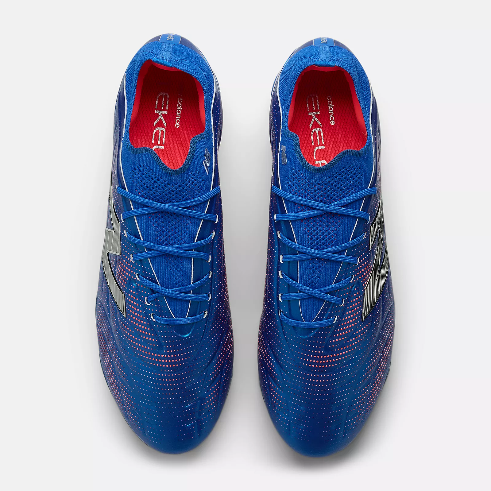 New Balance Tekela Elite Low Laced FG Firm Ground Soccer Cleats V5- Blue Gemstone/Energy Red/Silver - Image 3