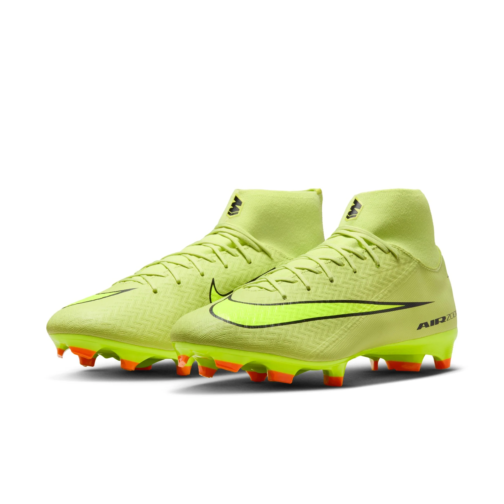 Nike Air Zoom Mercurial Superfly 10 Academy FG Firm Ground Soccer Cleats - Limelight/Volt/ Hyper Crimson - Image 3