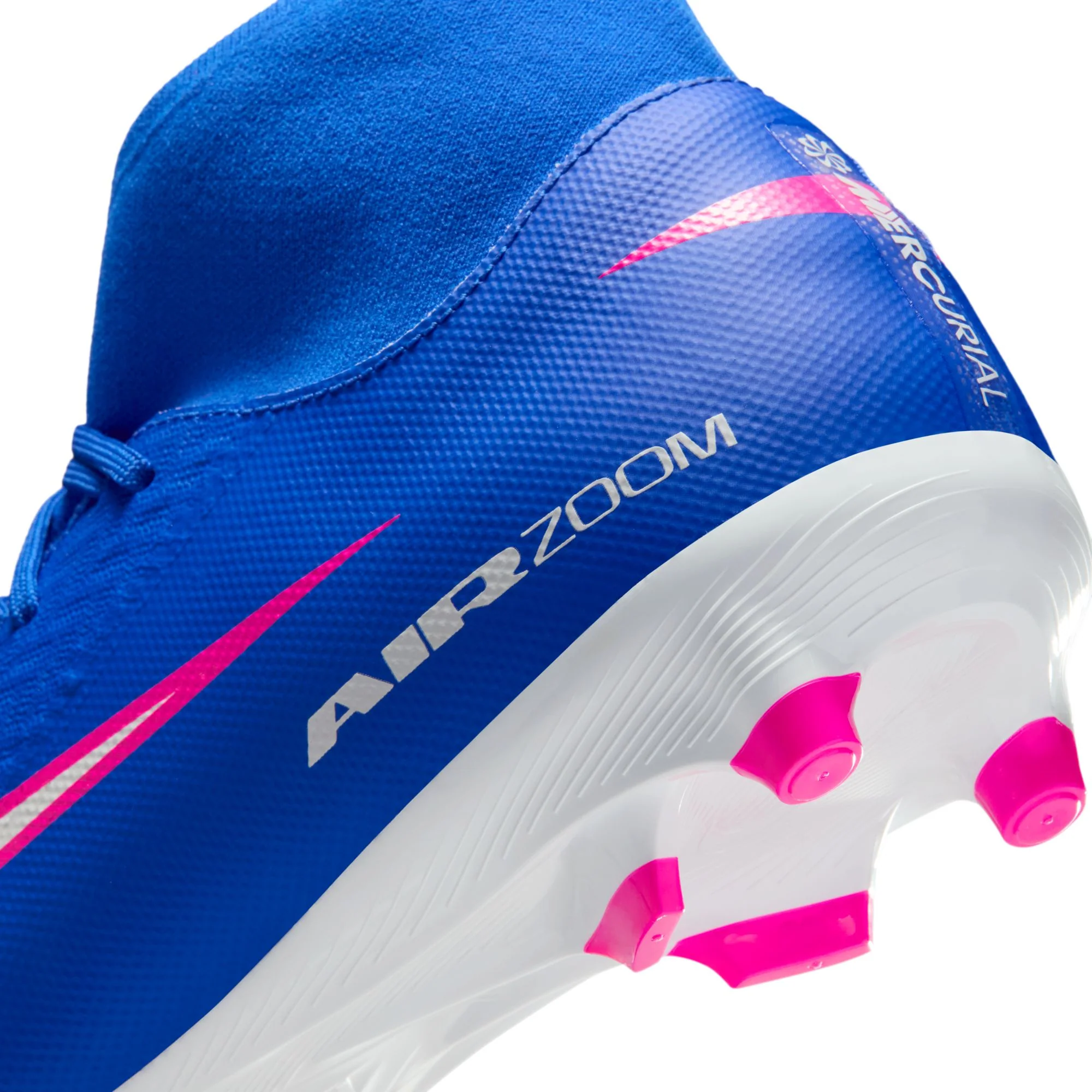 Nike Air Zoom Mercurial Superfly 10 Academy FG Firm Ground Soccer Cleats -Racer Blue/White - Image 8