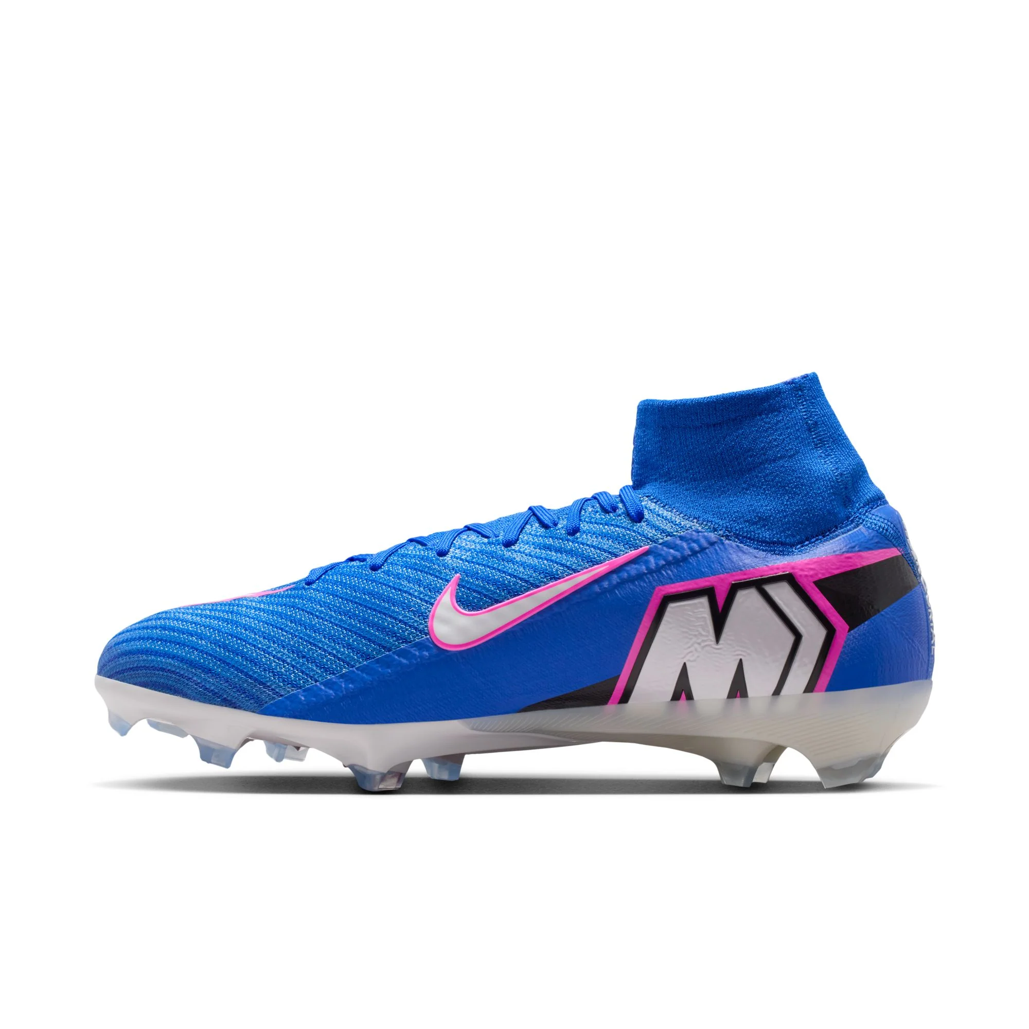 Nike Air Zoom Mercurial Superfly 10 Elite FG Firm Ground Soccer Cleats-Racer Blue/White - Image 2