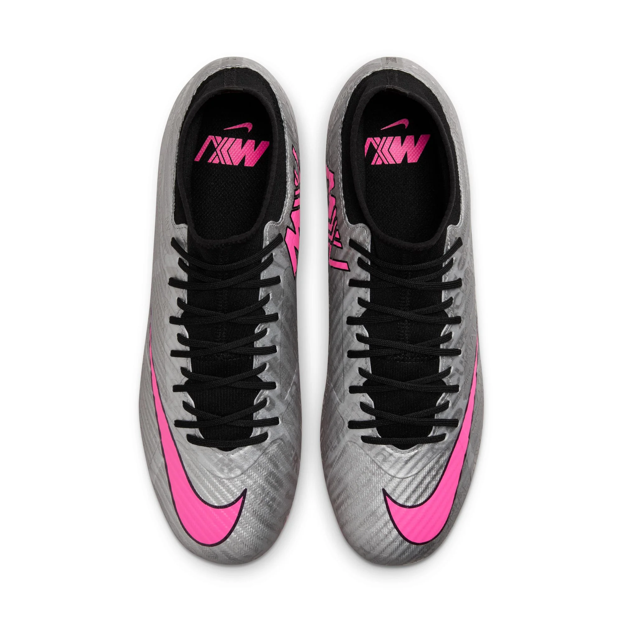 Nike Air Zoom Mercurial Superfly 9 Academy XXV FG/MG Soccer Cleat - MetallicSilver/HyperPink/Black/Volt - Image 3