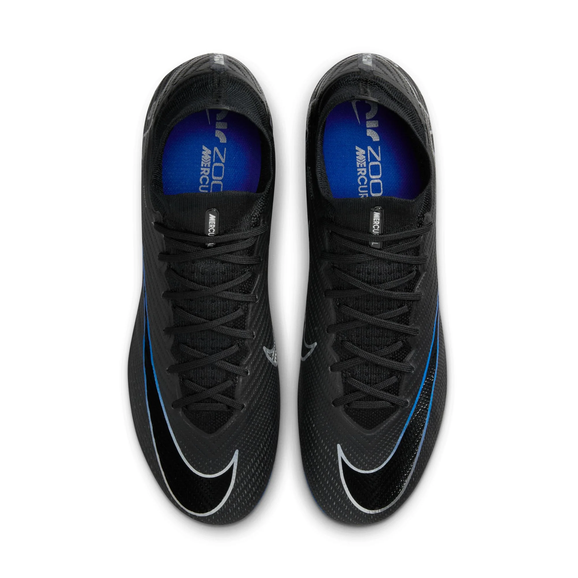Nike Air Zoom Mercurial Superfly 9 Elite FG Firm Ground Soccer Cleat - Black/Chrome/HyperRoyal - Image 3