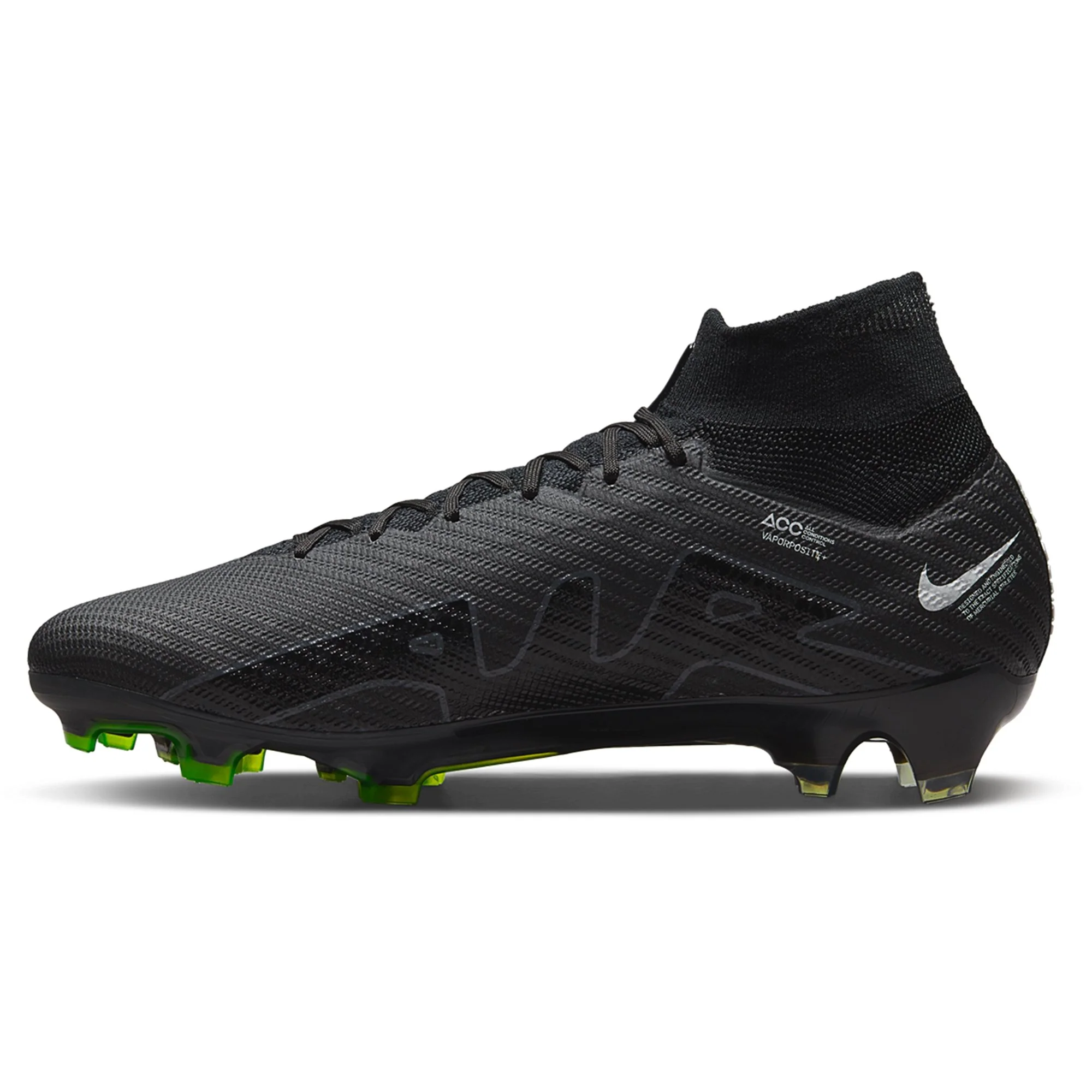 Nike Air Zoom Mercurial Superfly 9 Elite FG Firm Ground Soccer Cleat - Black/Dark Smoke Grey/Summit White/Bright Crimson - Image 2
